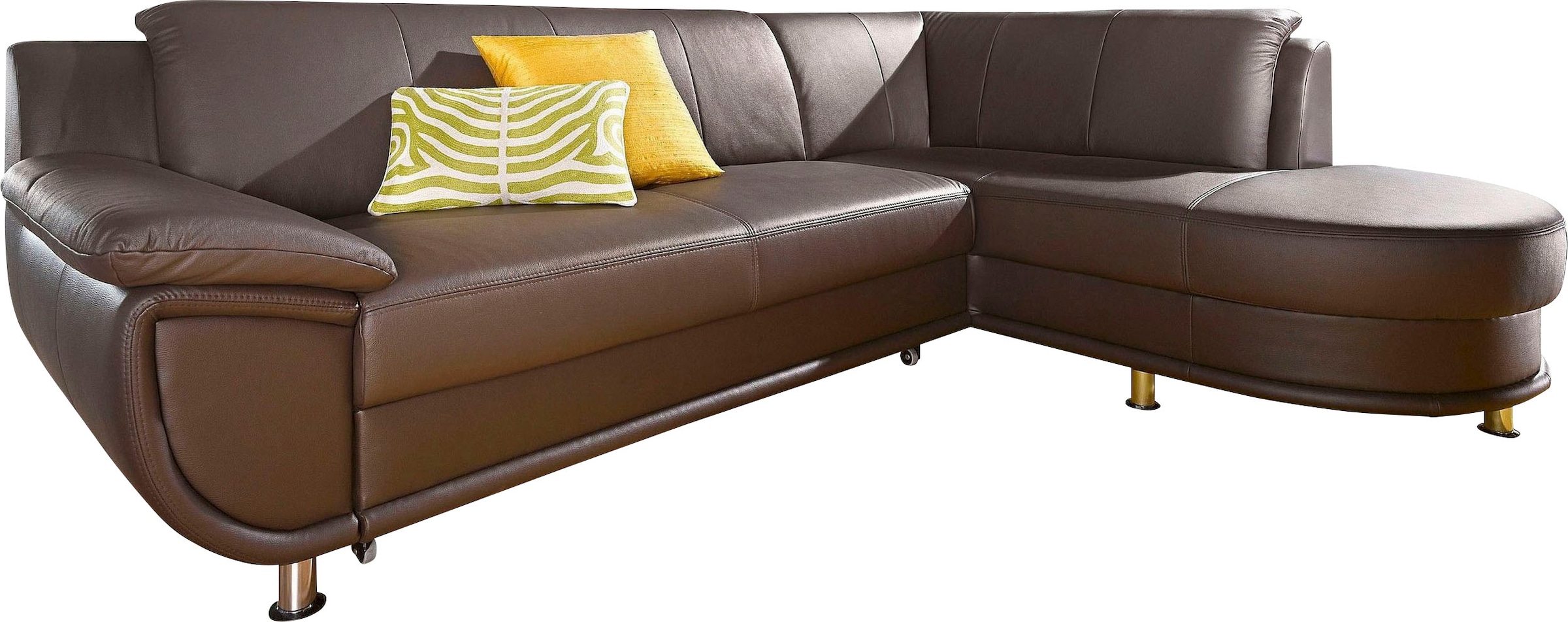 TRENDMANUFAKTUR Ecksofa »Rondo, zeitlos und elegant, OTTOs Choice, bequem, L-Form«, wahlweise mit Federkern, wahlweise mit Bettfunktion