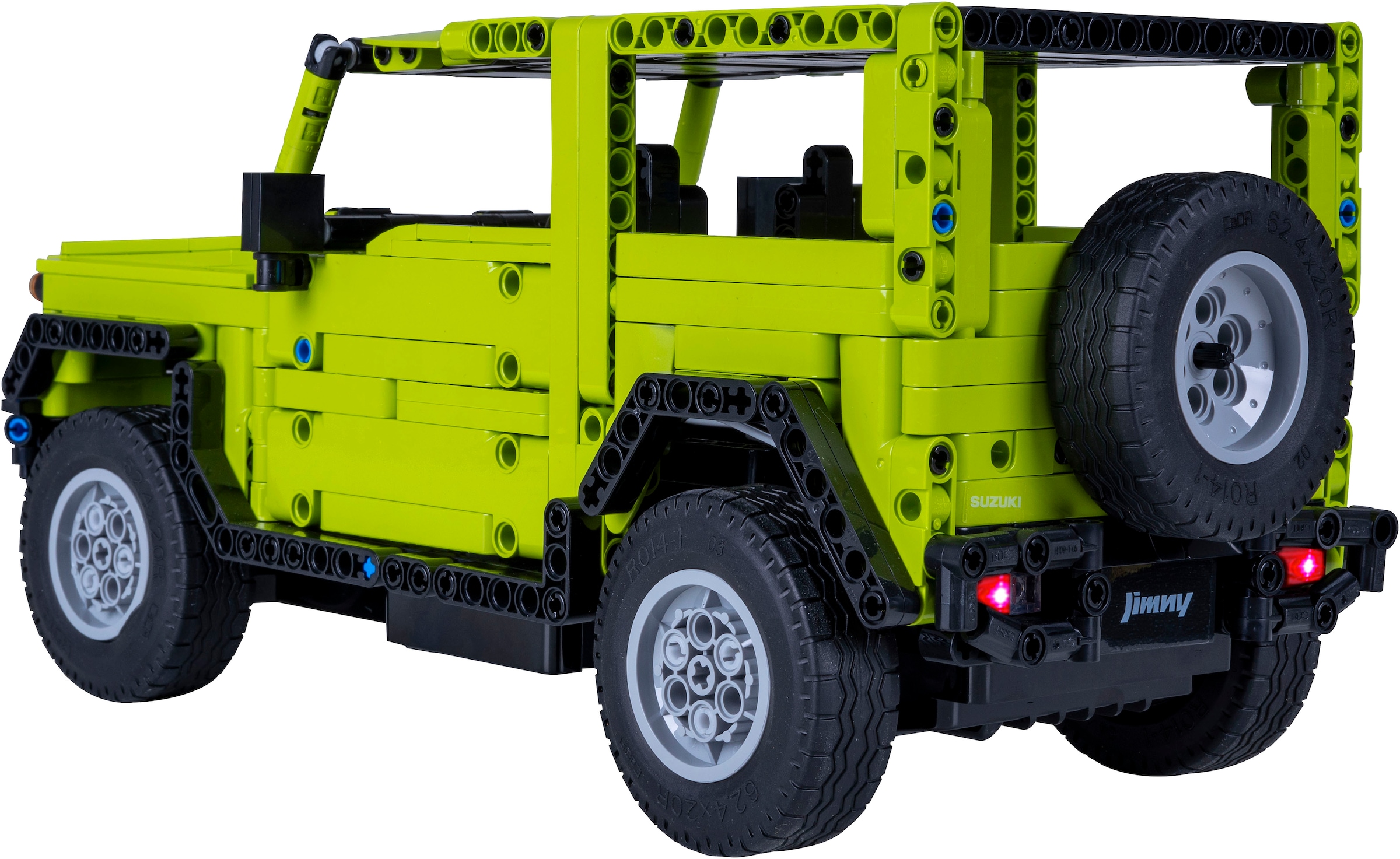 Jamara RC-Auto »CaDA, Suzuki Jimny 1:12 grün 2,4GHz Bricks«, (579 tlg.), mit LED Licht
