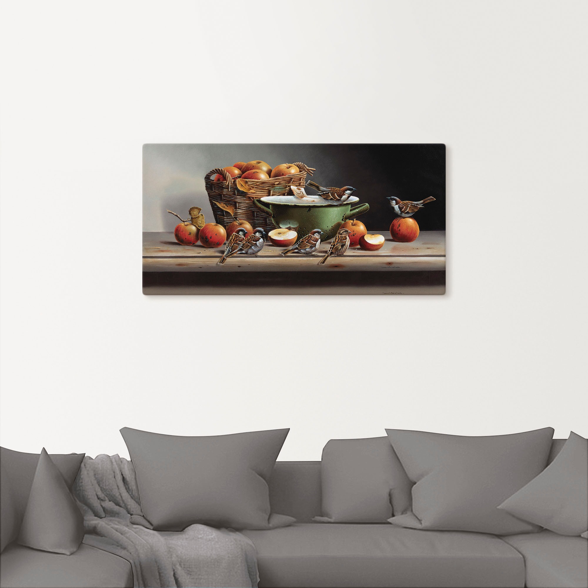 Artland Wandbild »Haus Spatzen I«, Arrangements, (1 St.), als Leinwandbild, Poster in verschied. Größen
