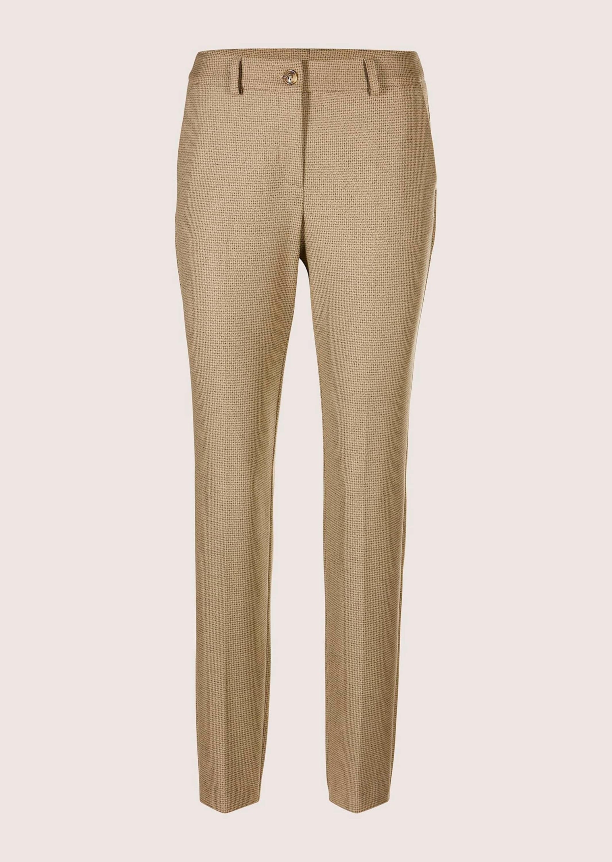 MADELEINE Stoffhose "Chinohose Mid Waist Chinohose mit Bügelfalten" Kofferqualität im Minimaldessin