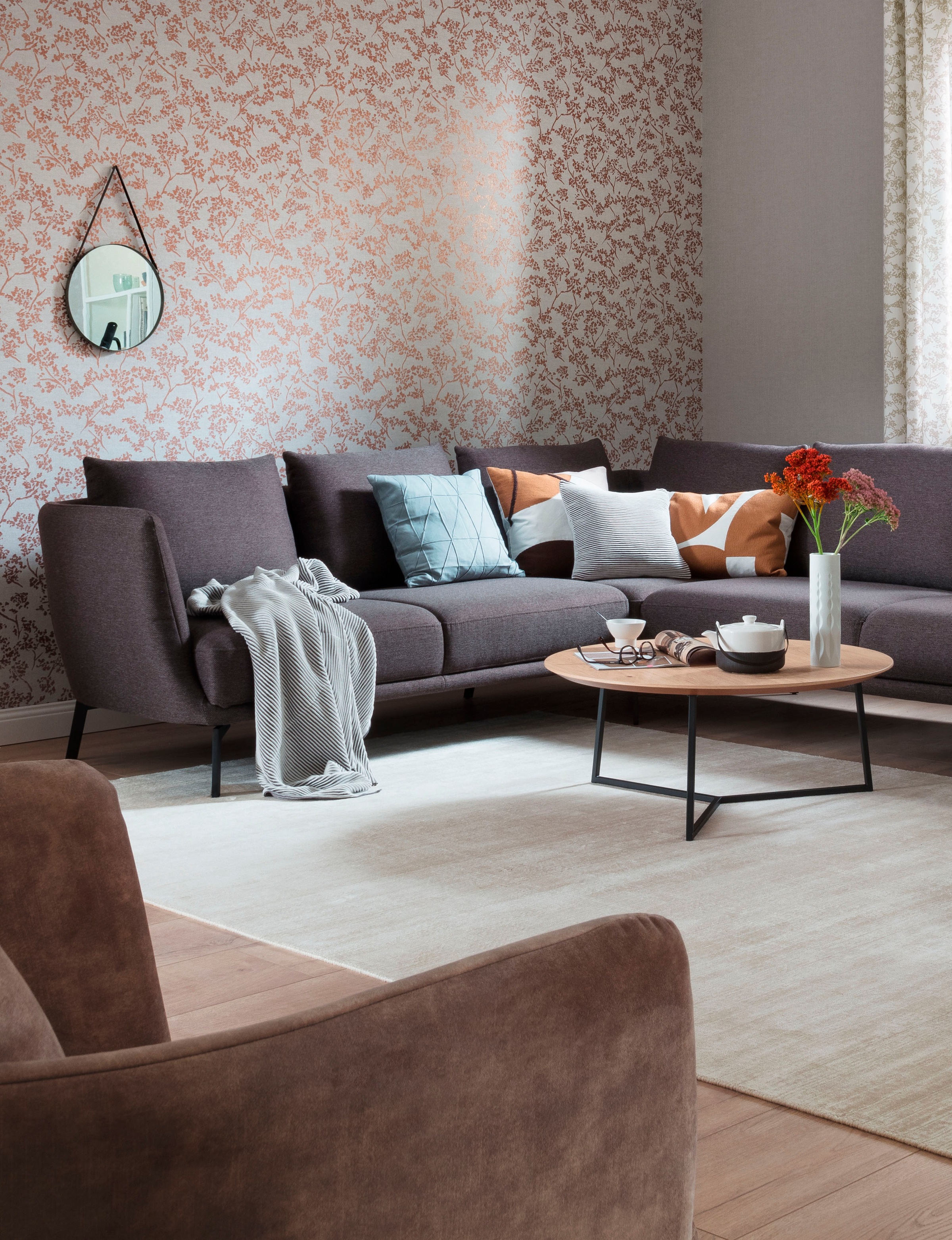 SCHÖNER WOHNEN-Kollektion Teppich »Alessa« rechteckig 5 mm Höhe Viskose, Wohnzimmer
