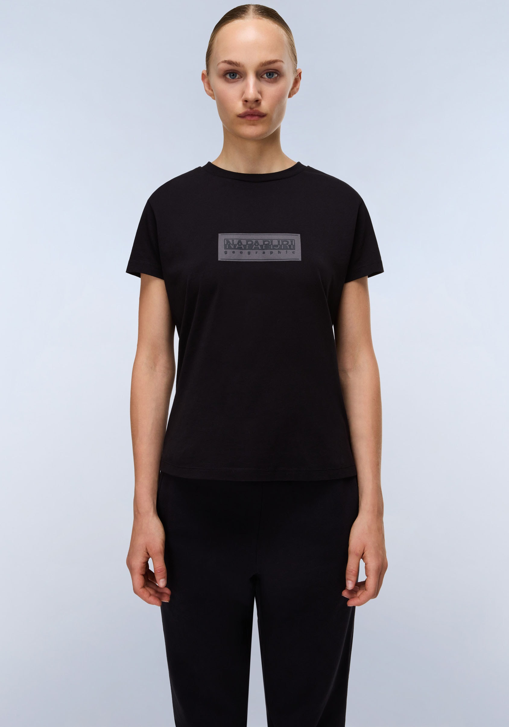 Napapijri Kurzarmshirt "S-BOX LOGO SS W 1 A69 LANGOUSTINO A69", Mit Rundhal günstig online kaufen
