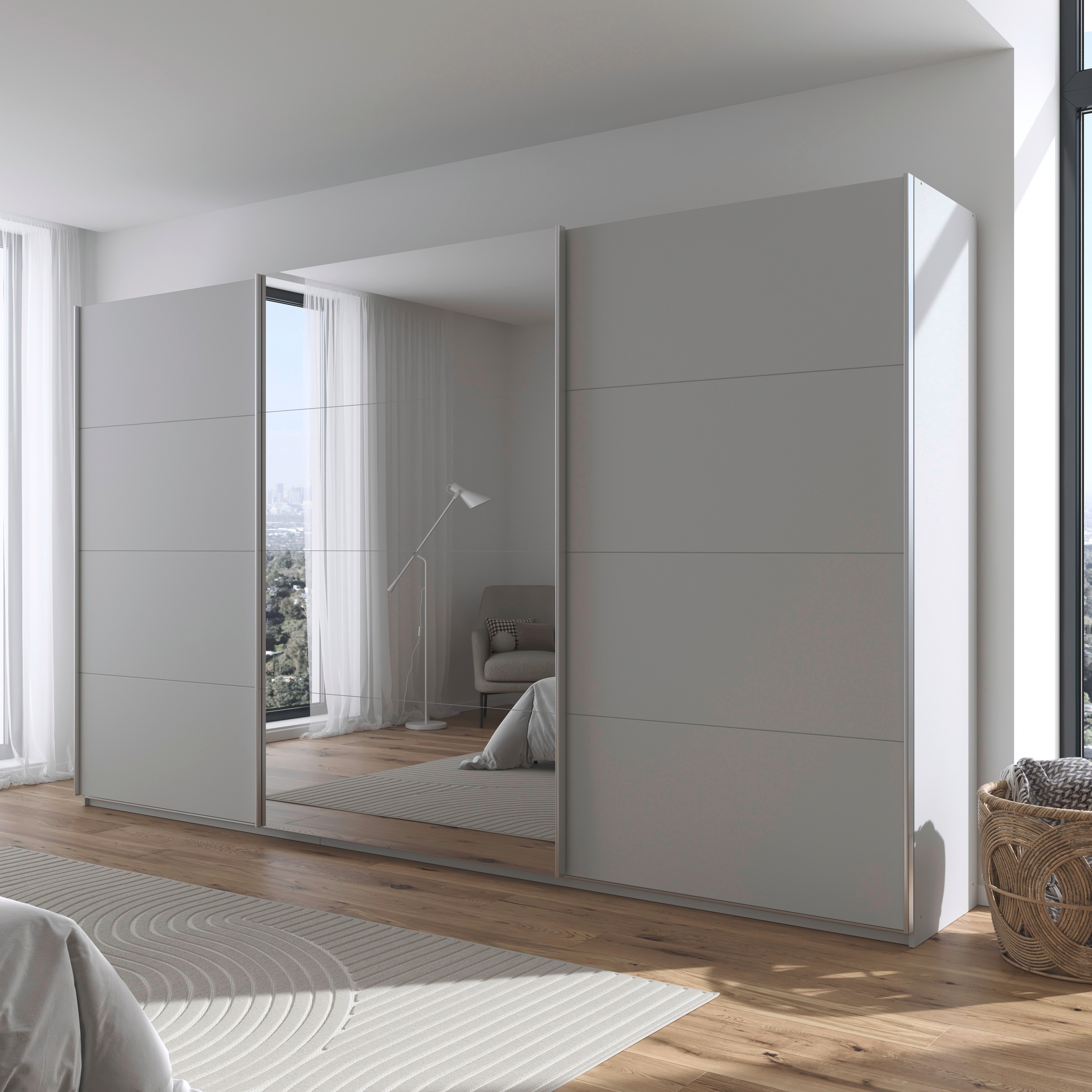 rauch Schwebetürenschrank »Kleiderschrank Schrank Garderobe AGORDO«, Top Innenausstattung, in 4 Breiten und 2 Höhen MADE IN GERMANY