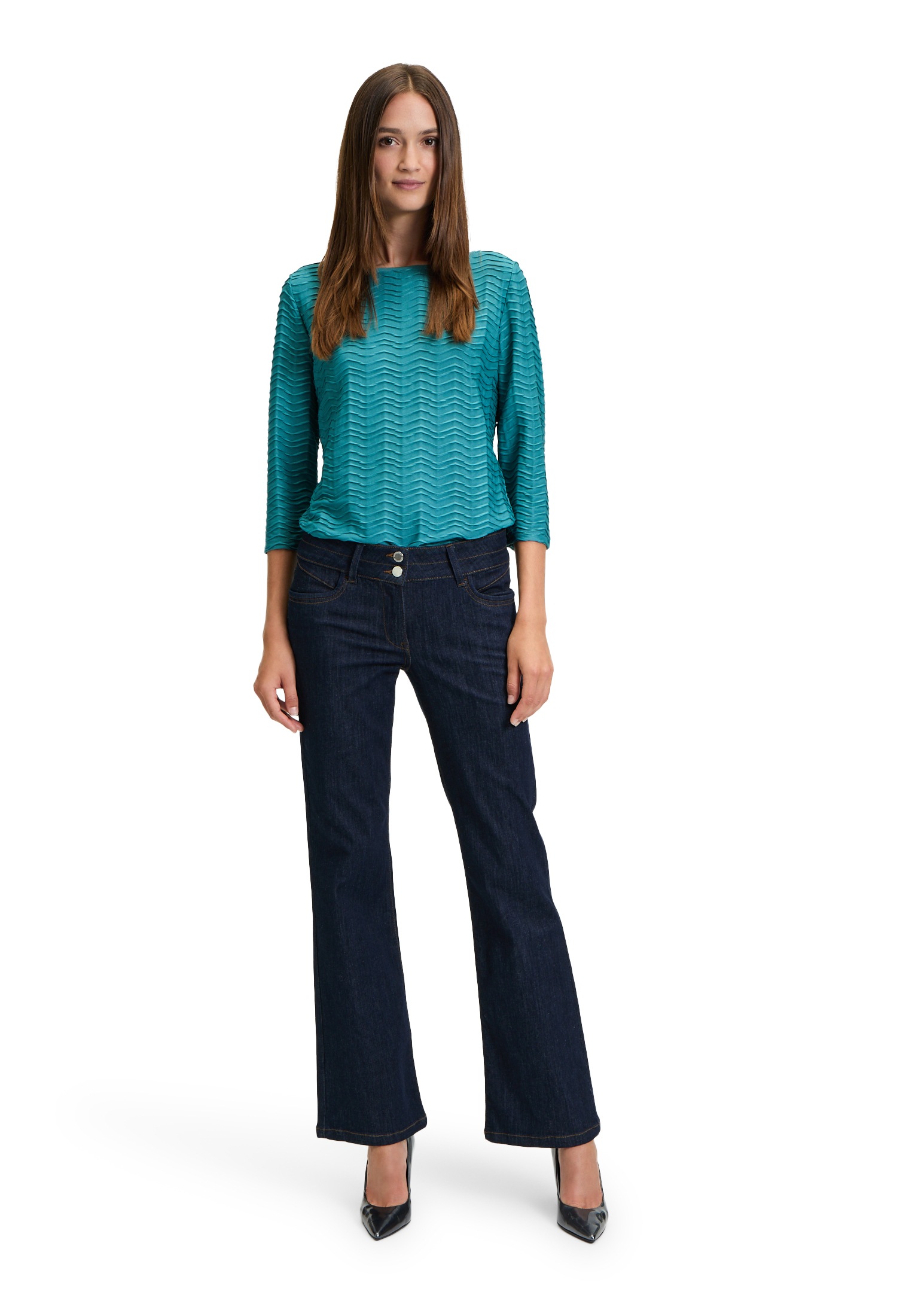 Betty Barclay 3/4-Arm-Shirt »Betty Barclay Strukturshirt mit U-Boot-Ausschnitt«, (1 tlg.), Material