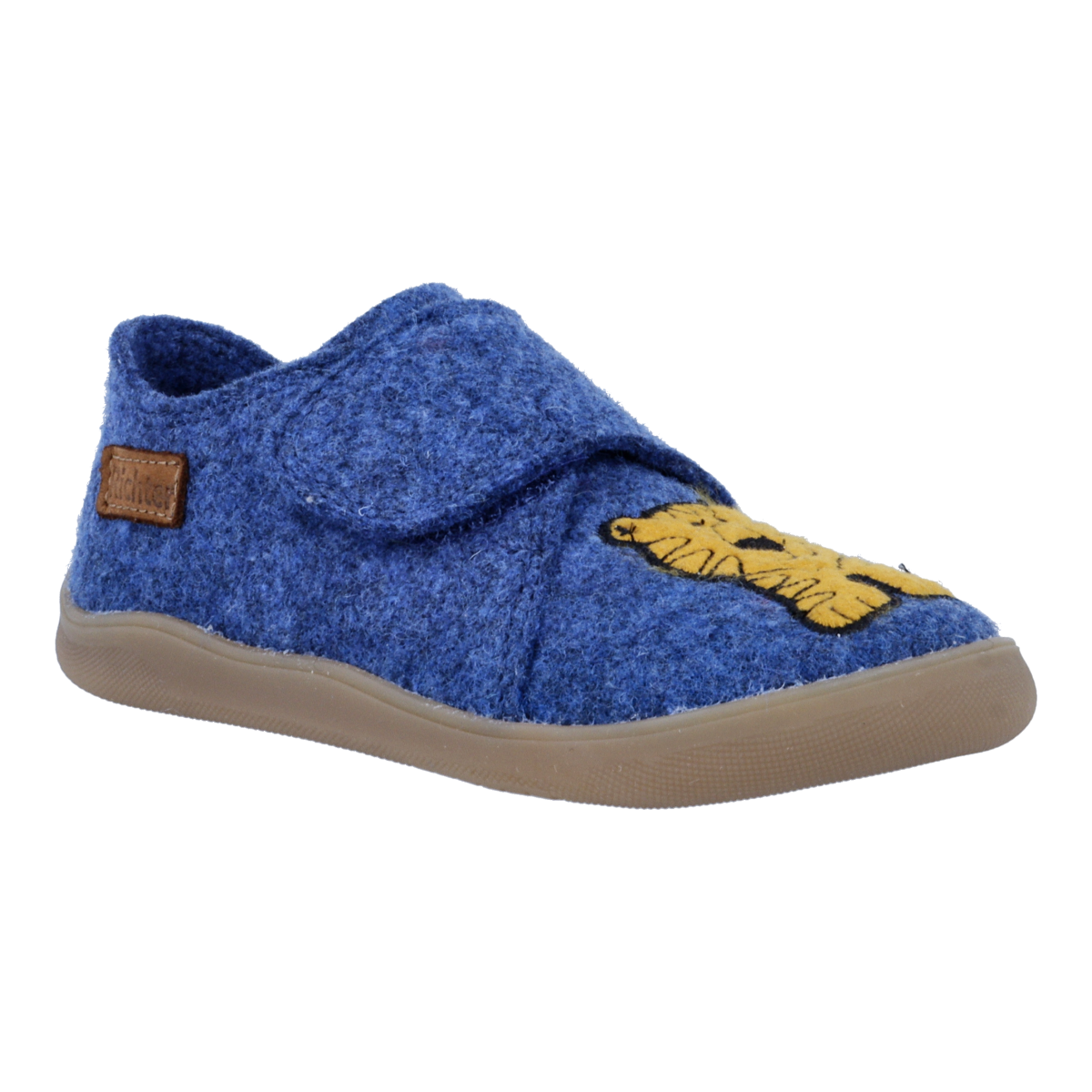 Richter Barfußschuh "Fun (Felt)" Hausschuh mit Tigermotiv, Größenschablone zum Download