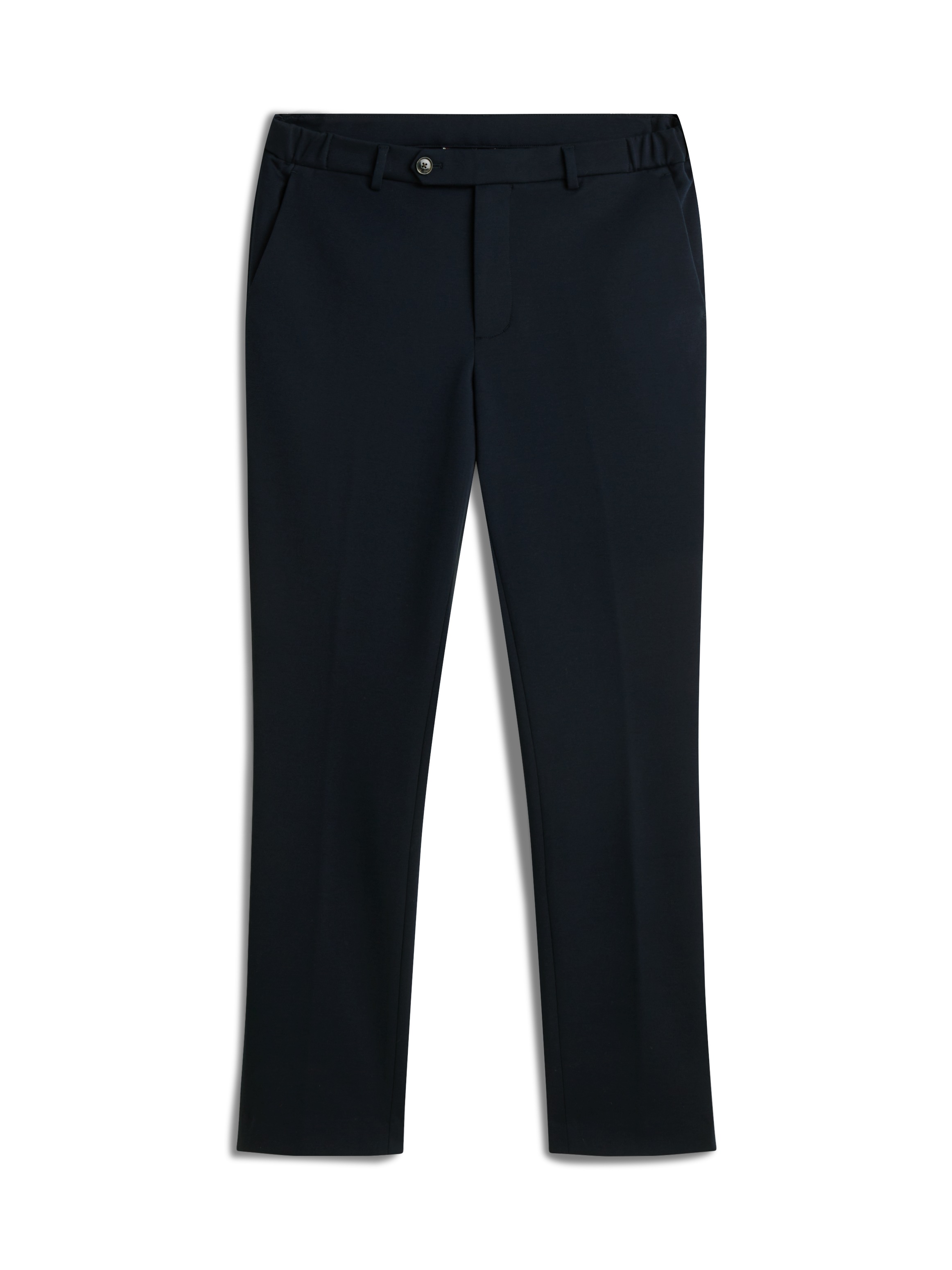 5-Pocket-Hose TOMMY HILFIGER "PUNTO MILANO", Herren, Gr. 33, Länge 36, schwarz night navy, Web, Obermaterial: 75% Polyester, 22% Viskose, 3% Elasthan, gerade, Hosen 5-Pocket-Hose, Straight Leg Fit, mit raffinierten Bügelfalten, ganzen Tag flexibel 3