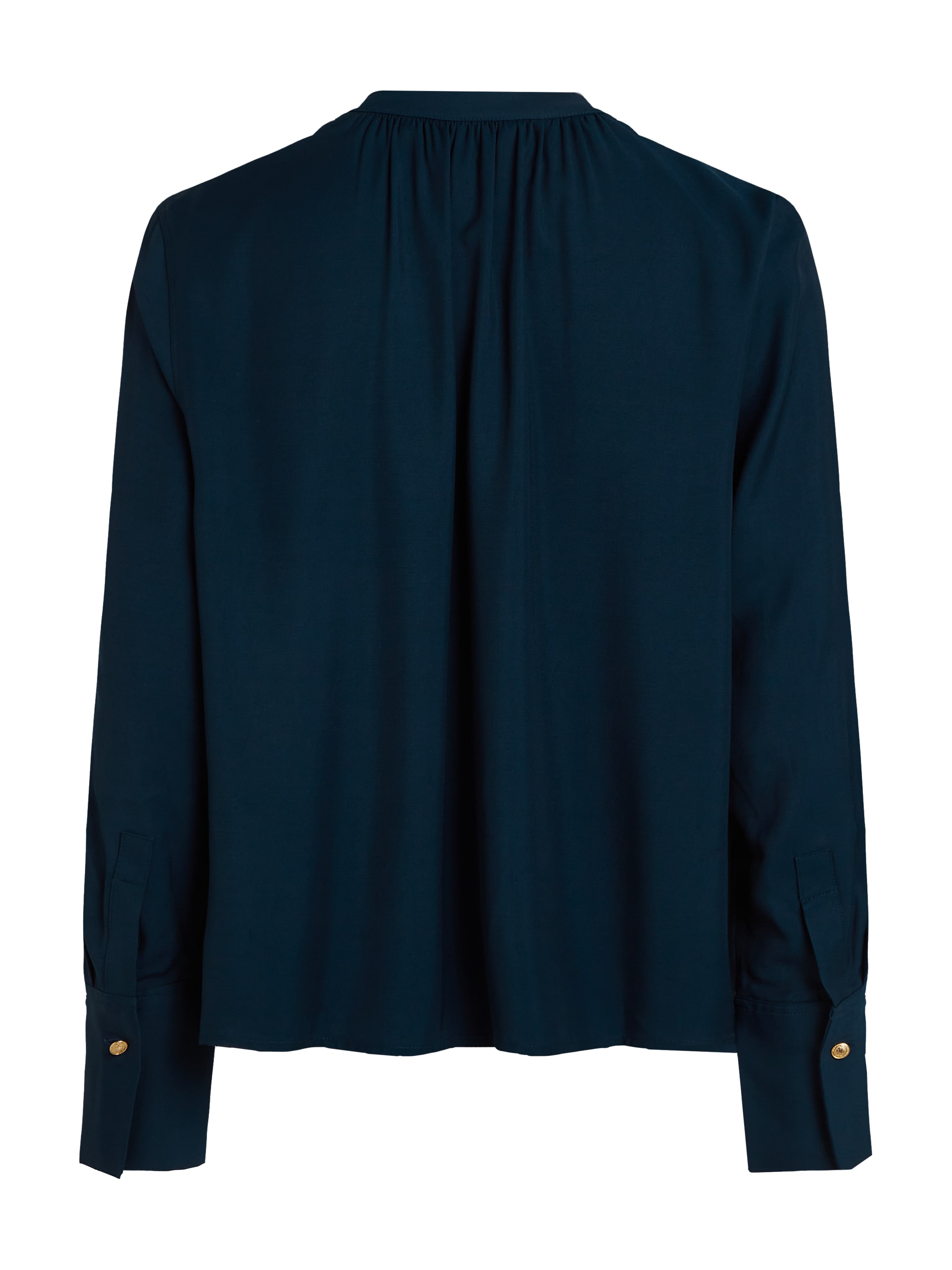 Tommy Hilfiger Langarmbluse »SOFT VIS V NECK LS BLOUSE« mit Raffungen