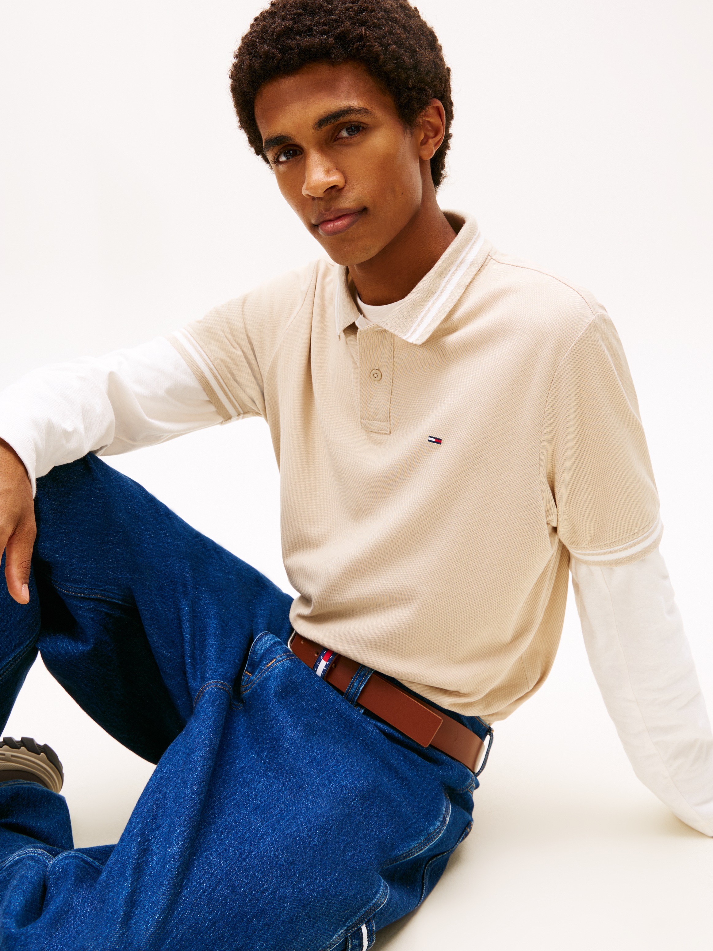 Tommy Jeans Poloshirt "TJM REG TIPPED POLO EXT" Mit Rundhalsausschnitt günstig online kaufen