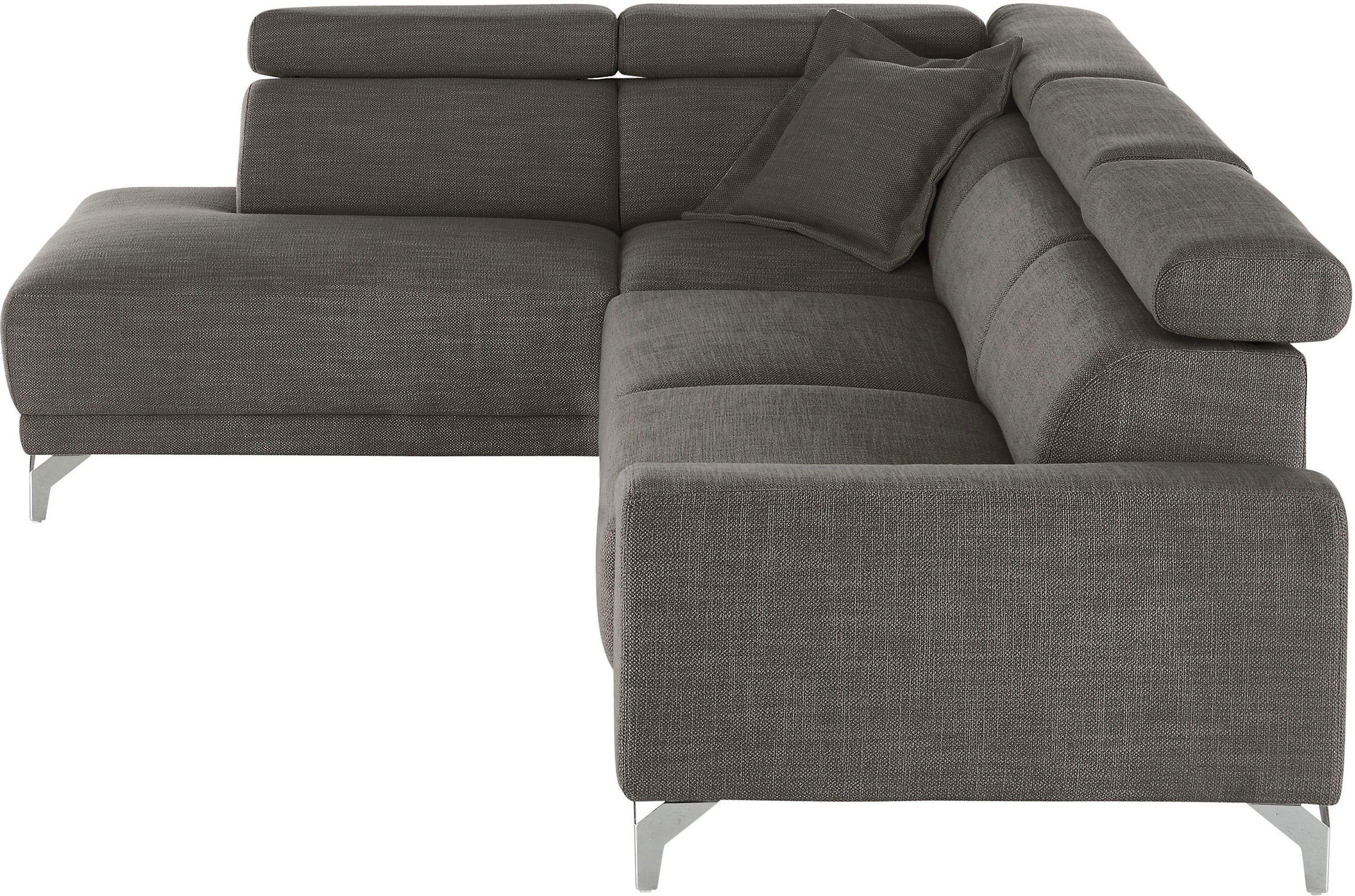 3C Candy Ecksofa »Greve Sofa immer mit manuelle Kopfteilverstellungen, modern, elegant«, wahlweise motorischer Sitzvorzug, bequem und zeitlos, L-Form