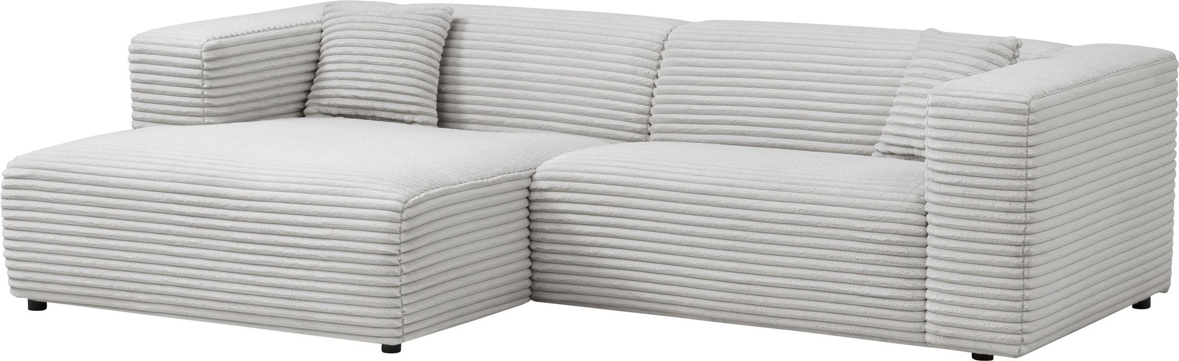 andas Polsterecke »BAKELS, Ecksofa-Set mit Hocker, L-Form mit Schlaffunktion«, Ecksofa-Set (incl. Hocker) im trendigen Megacord