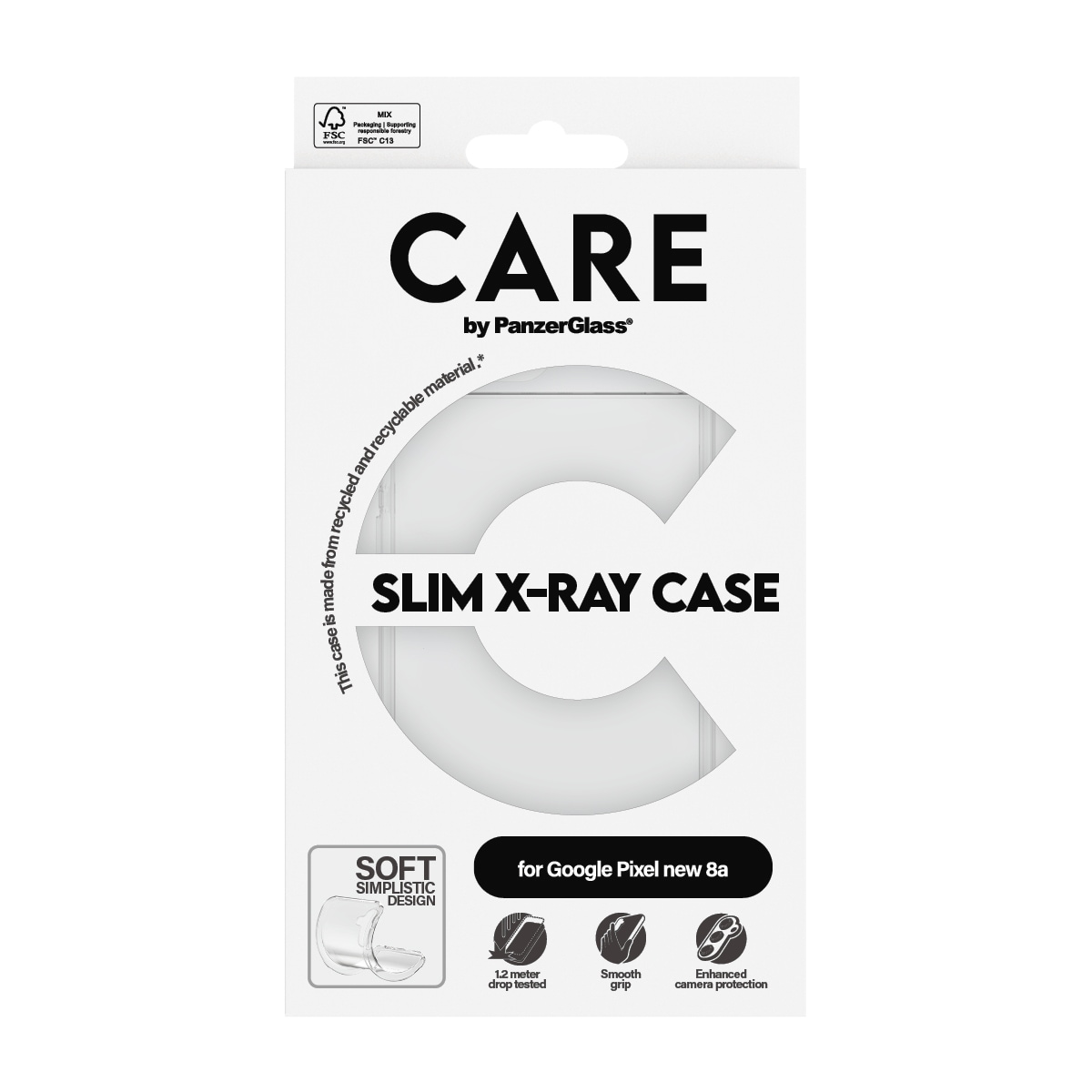 CARE by PanzerGlass Handyhülle »Slim X-Ray Case für Google Pixe 9a«, Google Pixel 9a, Backcover, Schutzhülle, Handyschutzhülle, Case, Schutzcase, stoßfest