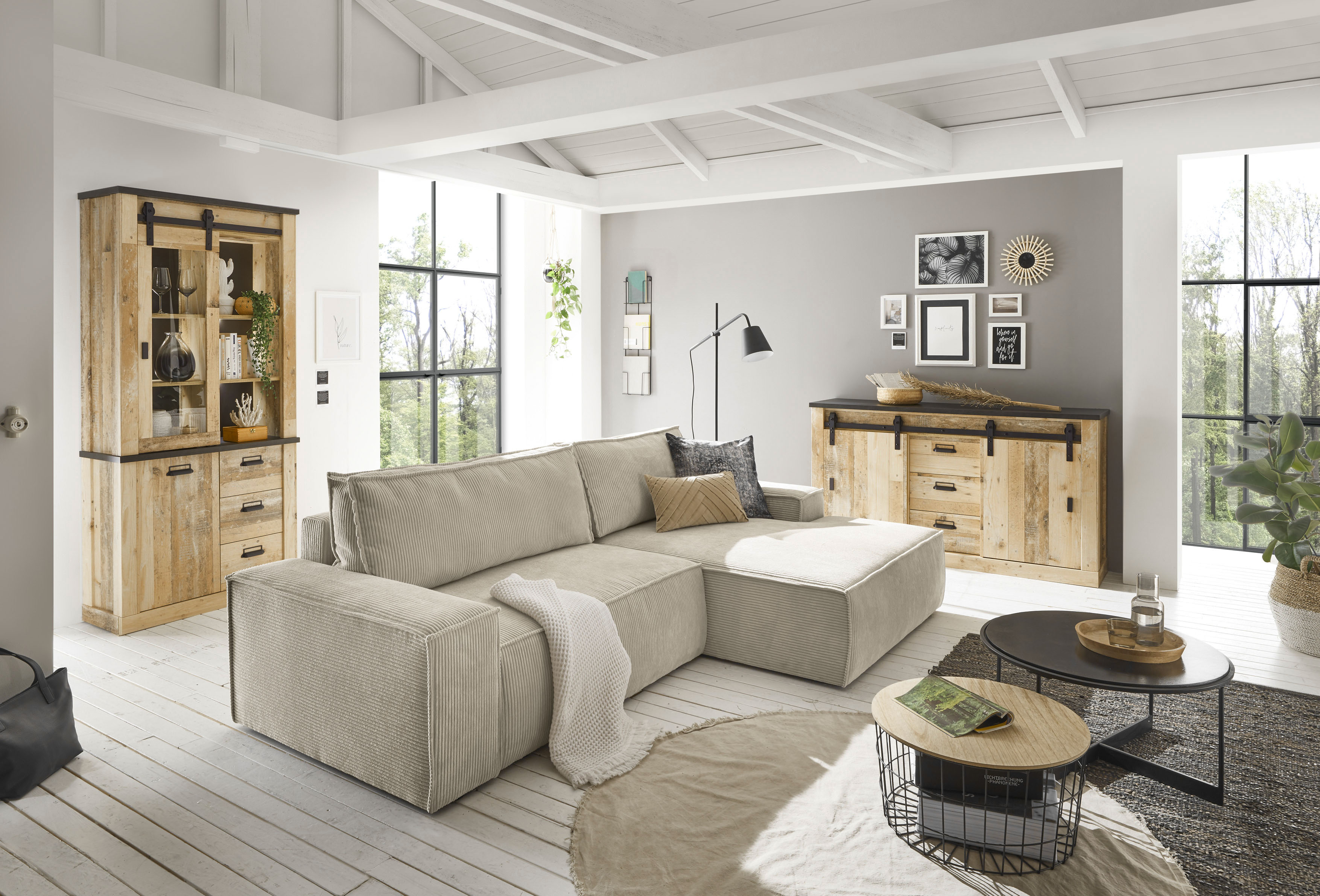 Thumbnail - Home affaire Ecksofa "SHERWOOD L-Form, 267 cm - OTTO. Verlässliche Qualität." Schlaffunktion mit Bettkasten (210x136 cm)...