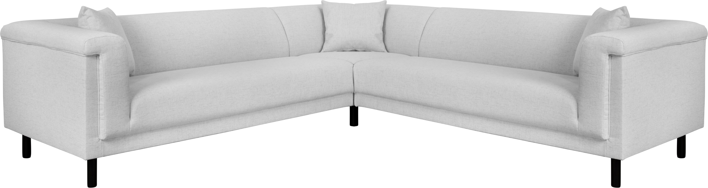INOSIGN Ecksofa »AGNIA L-Form  B/T/H: 244/244/71 cm«, incl. Zierkissen, gleichschenklig, auch in Cord