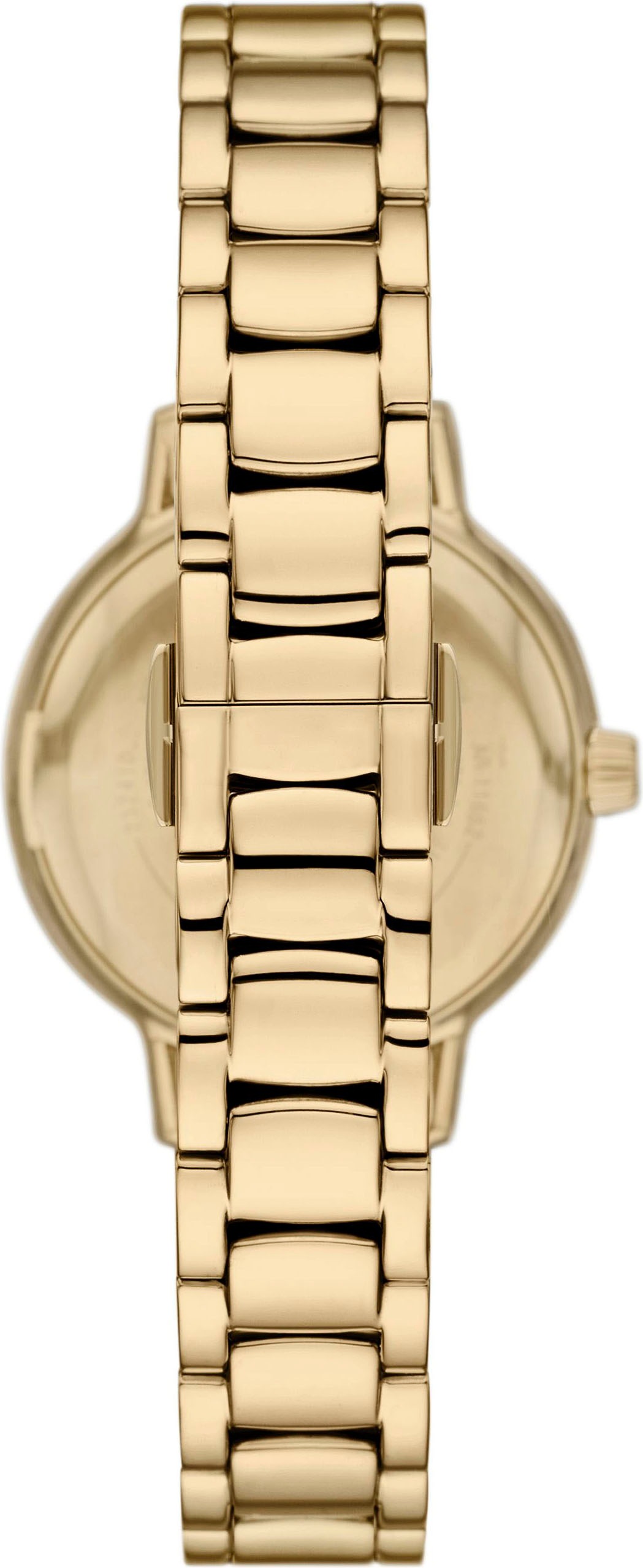 Emporio Armani Quarzuhr, Armbanduhr, Damenuhr, Edelstahlarmband, analog, Glassteine