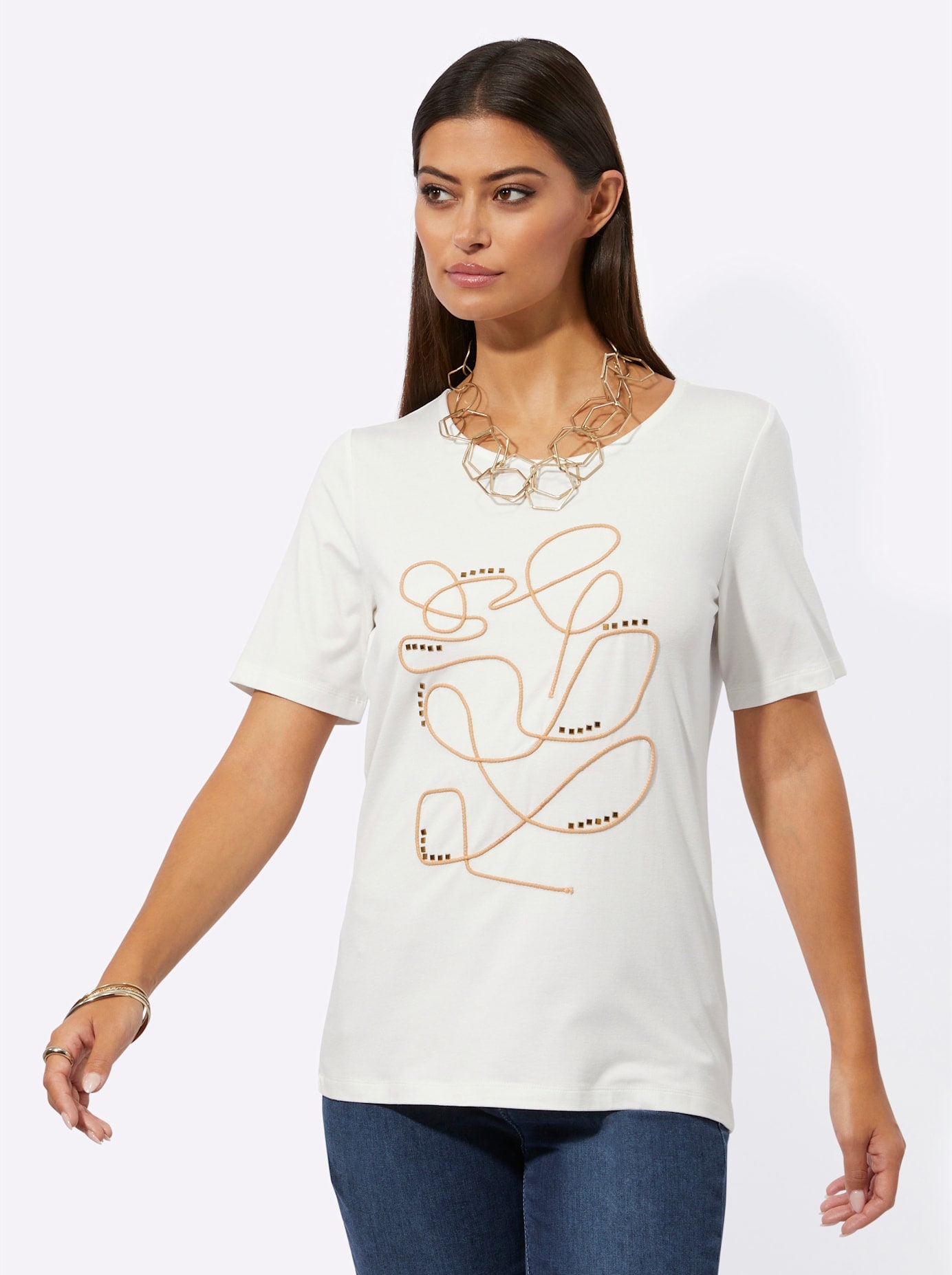 creation L Rundhalsshirt »Shirt«, (1 tlg.)