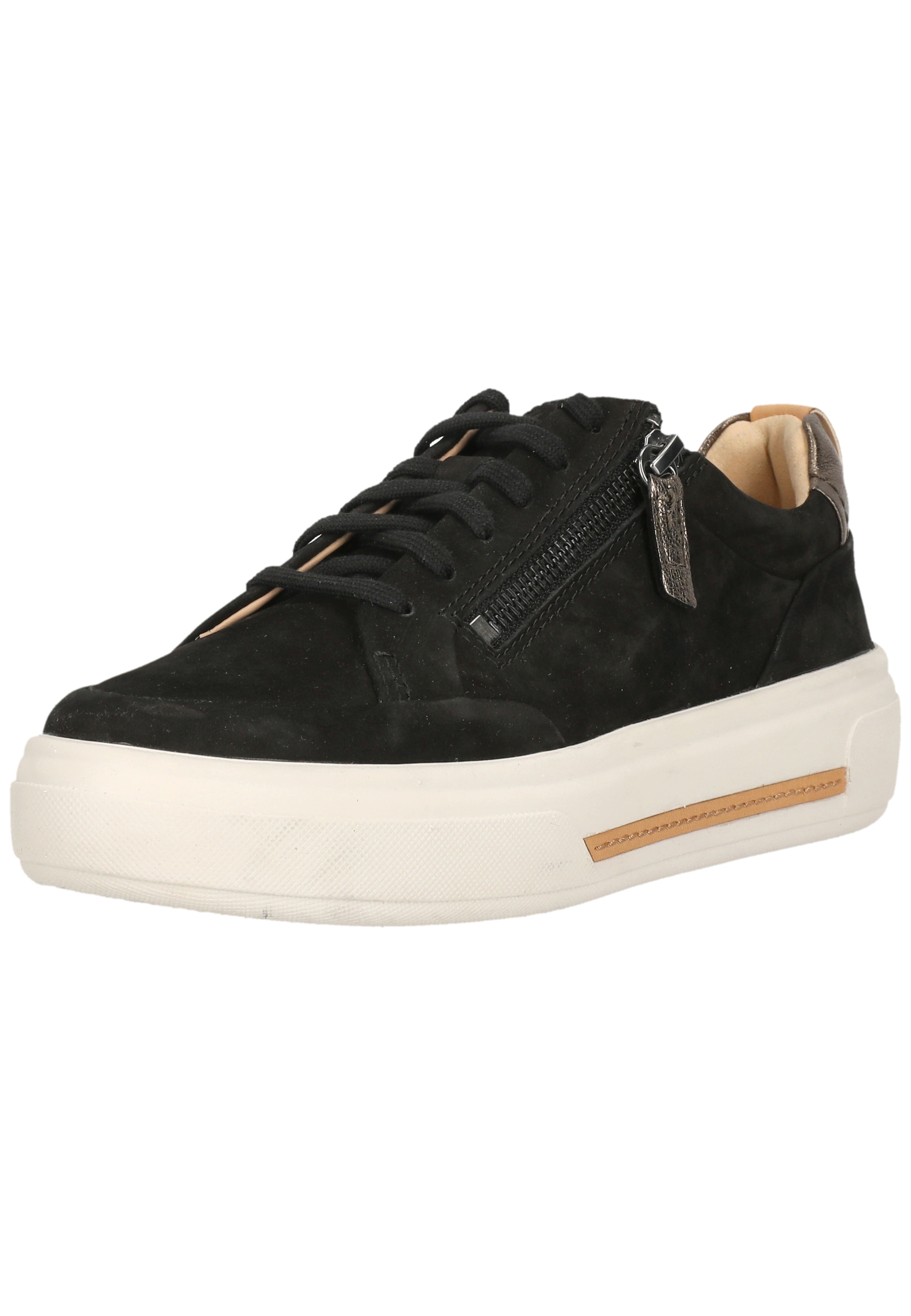 Clarks Sneaker "Hollyhock Zip" aus weichem Nubukleder günstig online kaufen