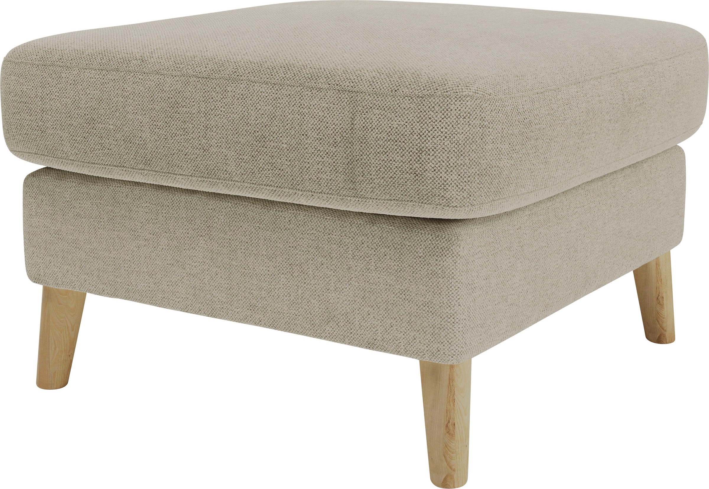 Home affaire Polsterhocker "MARSEILLE", Massivholzbeine Eiche, Landhausstil günstig online kaufen
