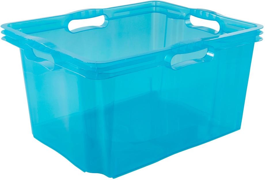 keeeper Organizer »franz«, (Set, 3 St.), Aufbewahrungsboxen xl, 24 Liter, hochwertiger Kunststoff