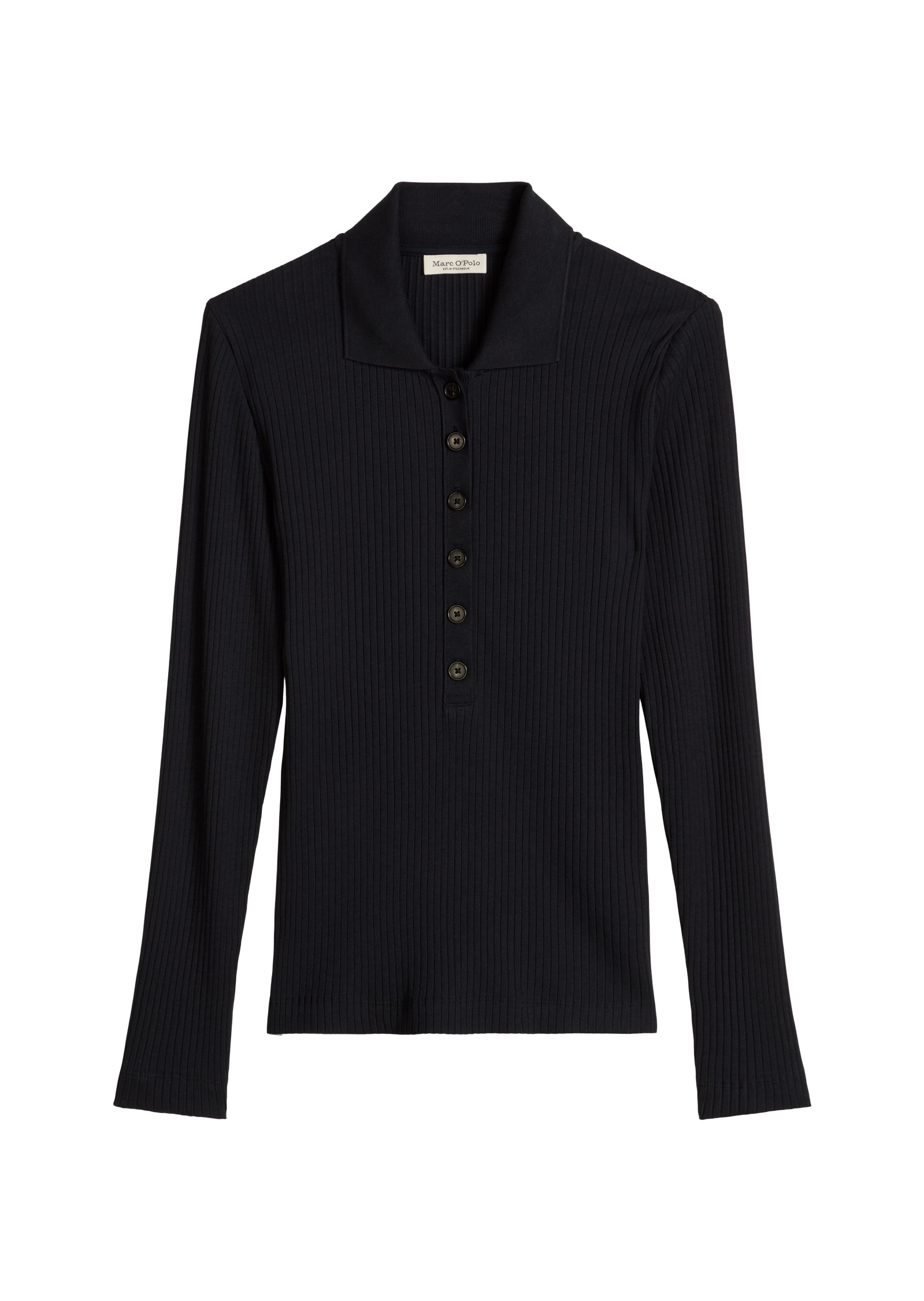 Marc O'Polo Langarm-Poloshirt »aus Bio-Baumwoll-Modal-Stretch-Jersey«