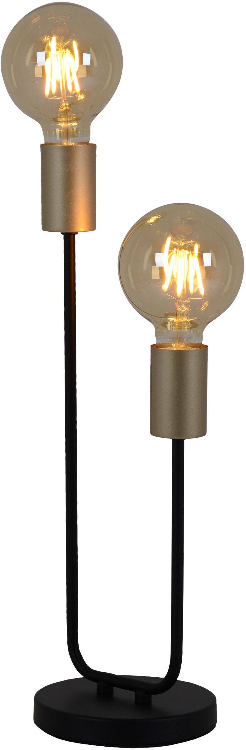 näve Stehlampe »Modo«, 6 flammig-flammig, E27 max. 40W, incl. Tippschalter/ Fußschalter, Farbe: schwarz, gold | Im Sale