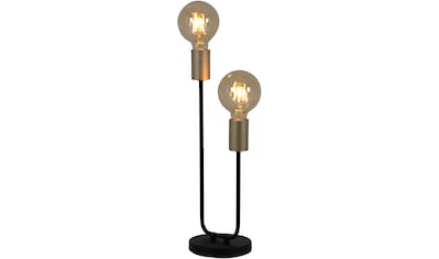 näve Stehlampe »Modo«, 6 flammig-flammig, E27 max. 40W, incl. Tippschalter/ Fußschalter, Farbe: schwarz, gold | Im Sale
