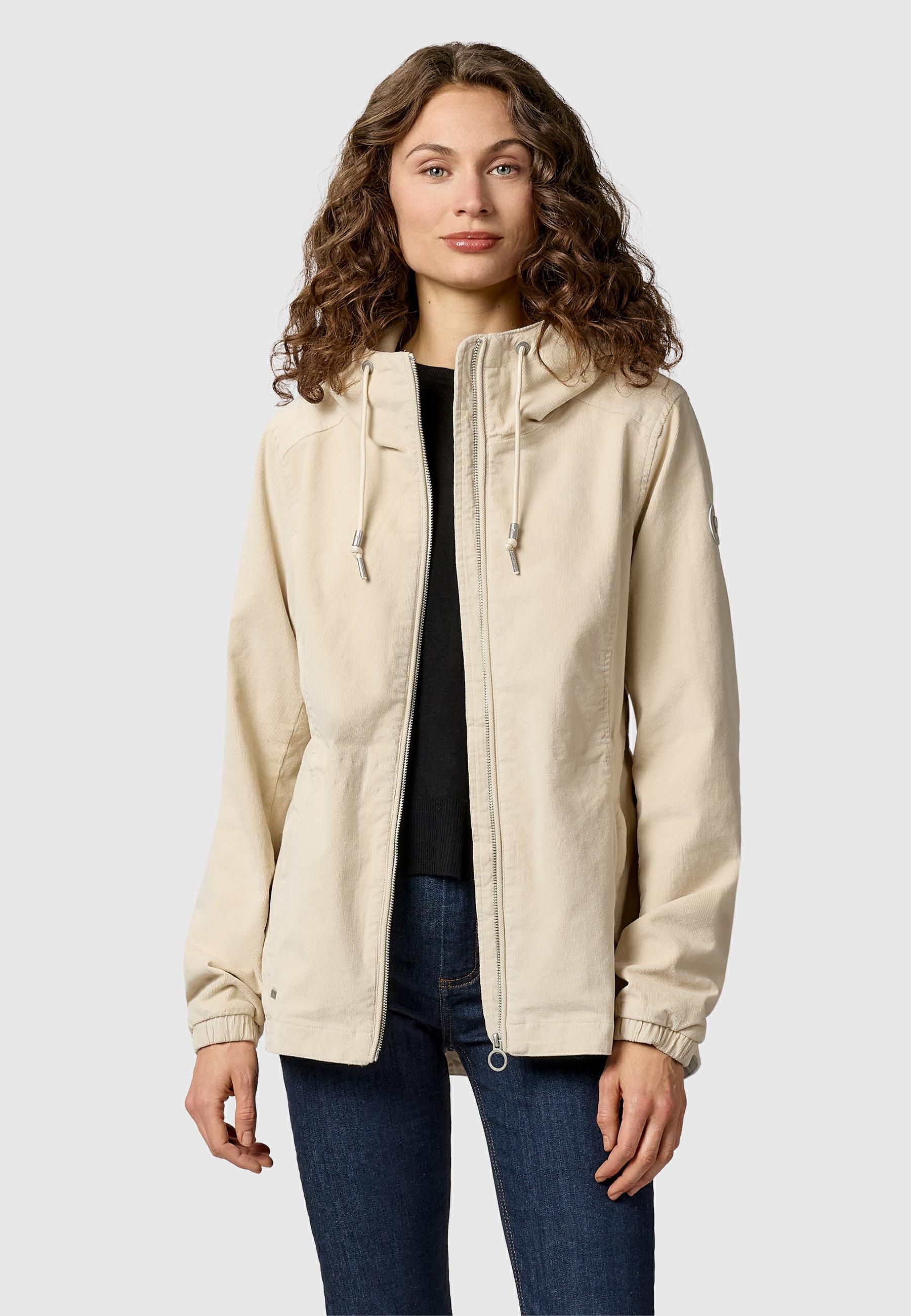 Ragwear Cordjacke »Dankka Cordy YOUMODO« mit Kapuze Stylische Damen Übergangsjacke in Feincord-Optik