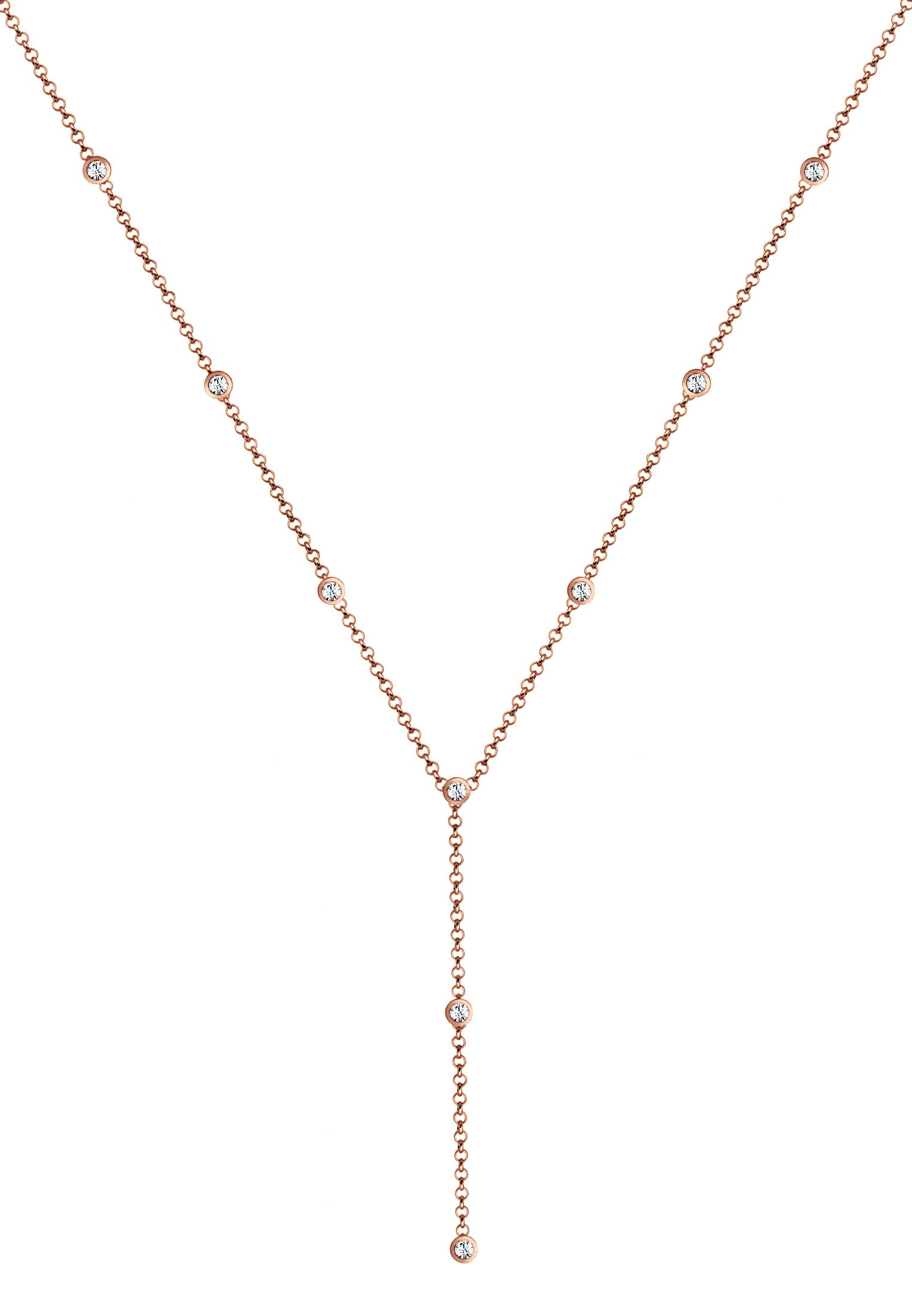 Elli Collierkettchen »Y-Kette 925 Silber, mit Kristallen von Swarovski®«