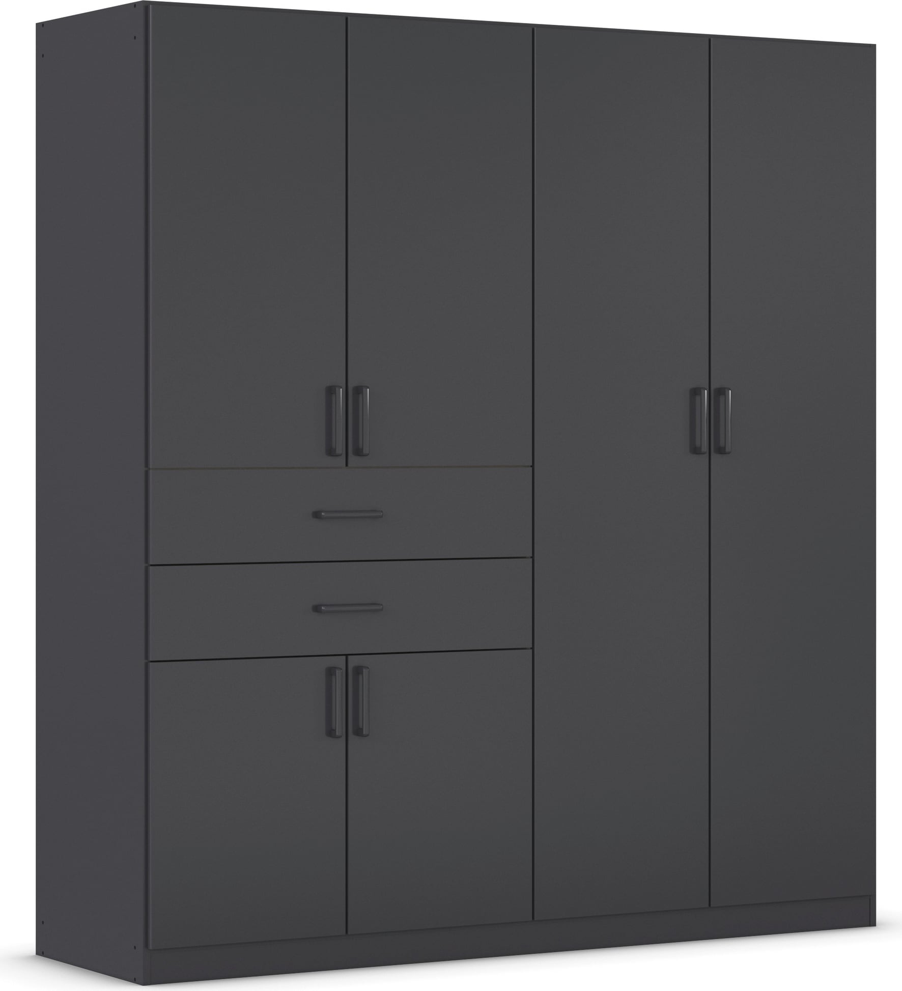 rauch "Kleiderschrank Schrank Garderobe MAIKA mit Dekor-Front" 2 Schubladen, in verschiedenen Breiten, Höhen, Farben, MADE IN GERMANY