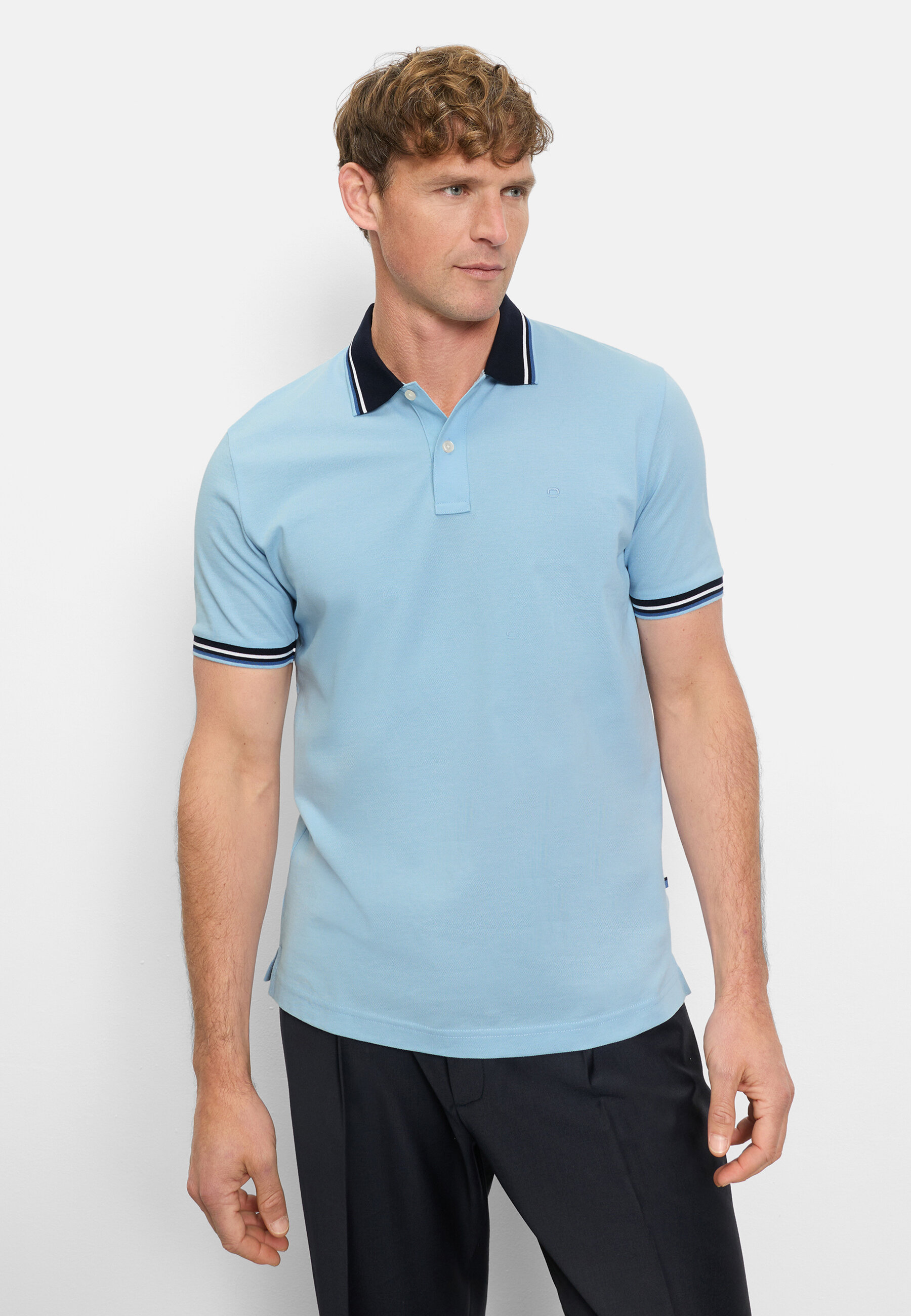 OLYMP Poloshirt "OLYMP Casual Wirk, Regular Fit"