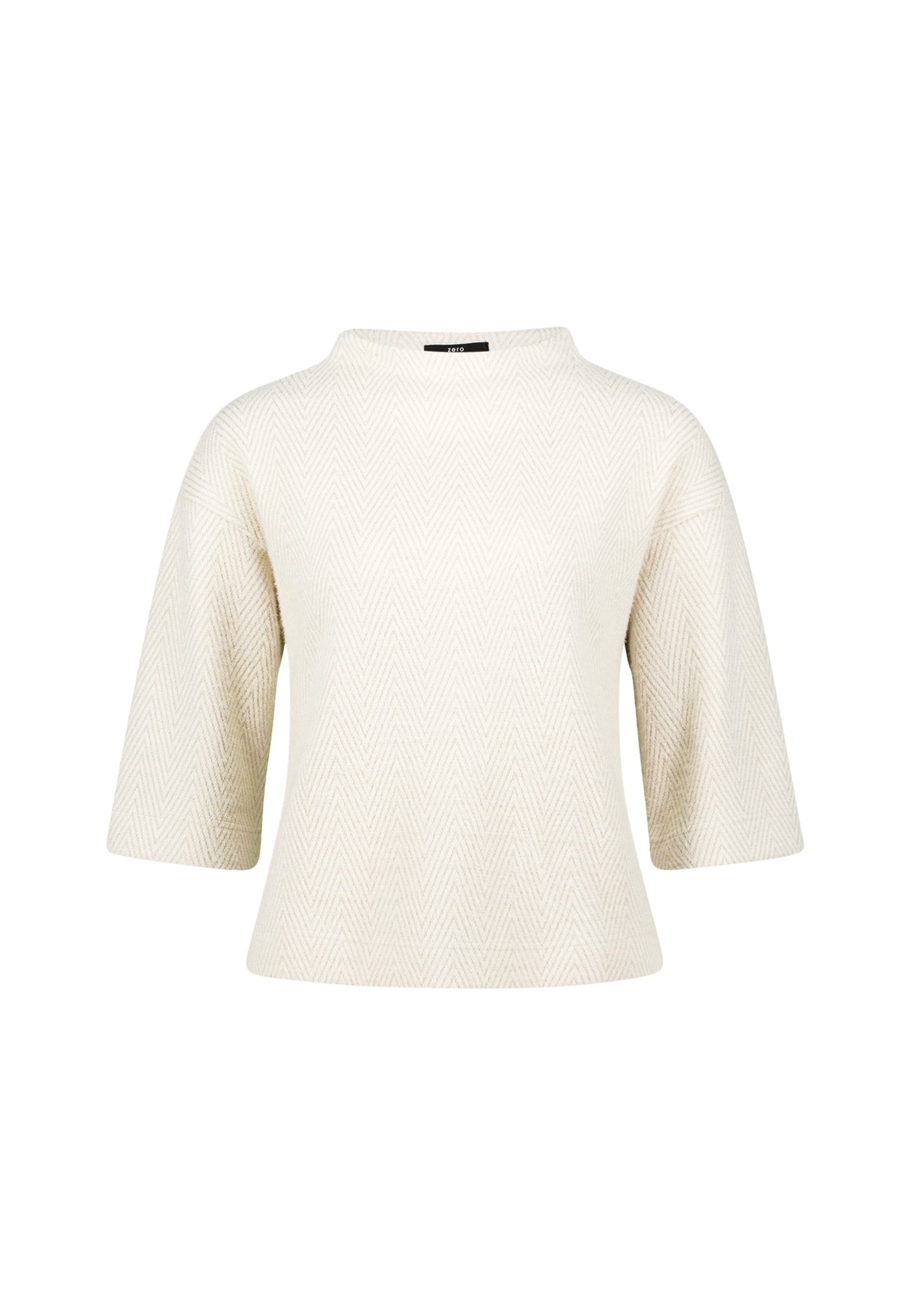 Zero Sweatshirt »zero Damen Sweatshirt mit Fischgrätmuster«, weiteres Detail