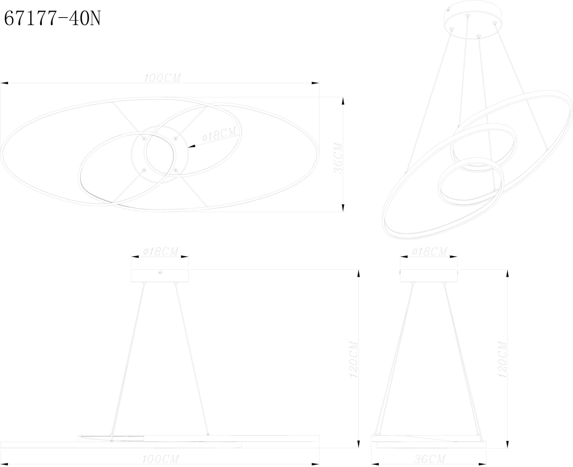 GLOBO LIGHTING LED Pendelleuchte »SPIRA«, Leuchtmittel LED-Modul | LED fest integriert, Hängelampe/Hängeleuchte/Wohnzimmer/Esstisch/elegant