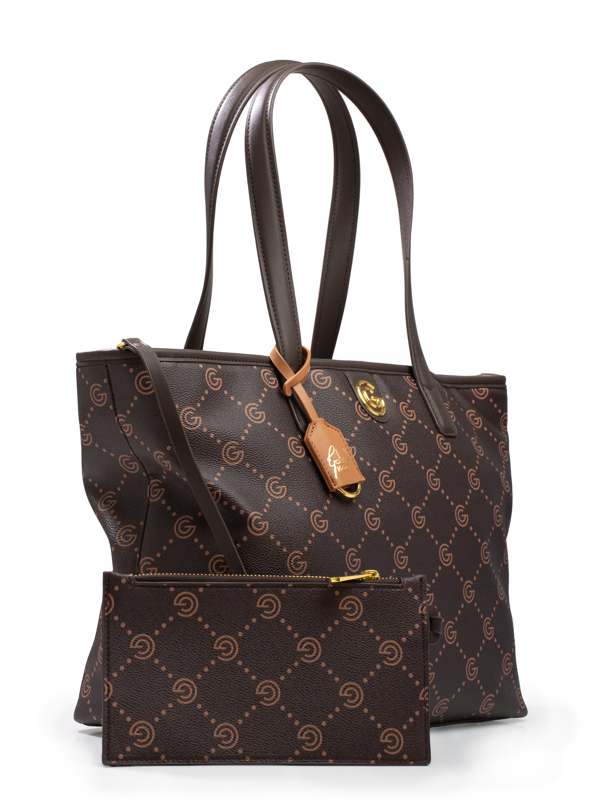 GABRIELLA G By Gabriella Gucci Shopper "TIZIANA" Damen Umhängetasche, Handtasche, Tragetasche mit Logoverzierung
