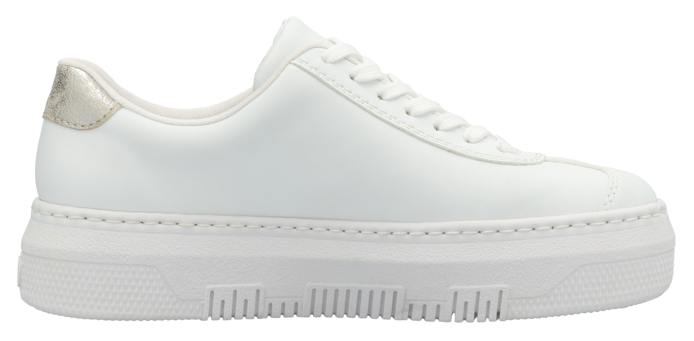 Rieker Plateausneaker, Schnürschuh, Halbschuh, Freizeitschuh mit gepolstertem Schaftrand