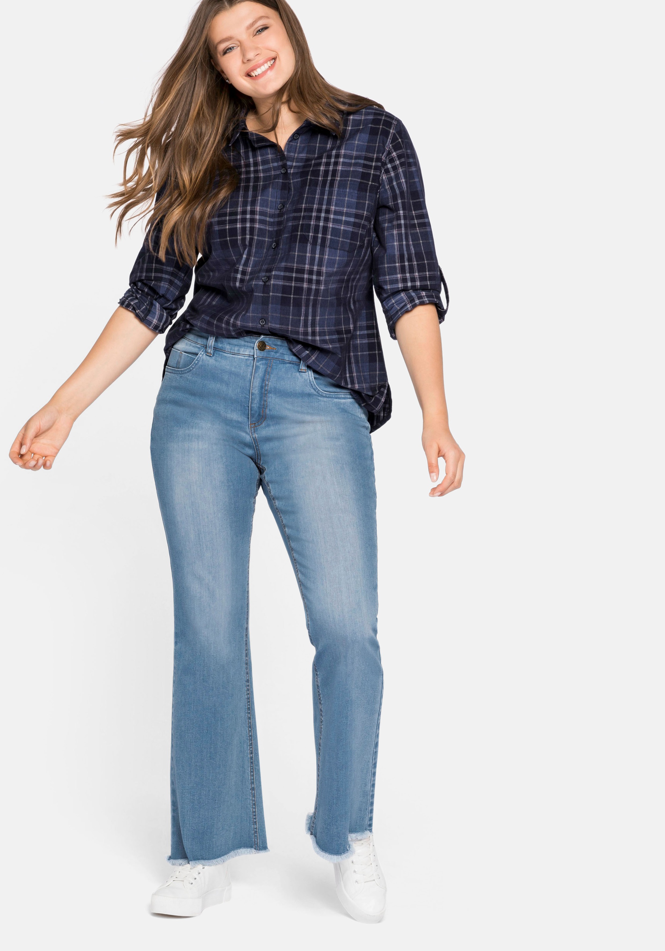 Jeans Mit Fransensaum Fur Damen Online Kaufen Baur