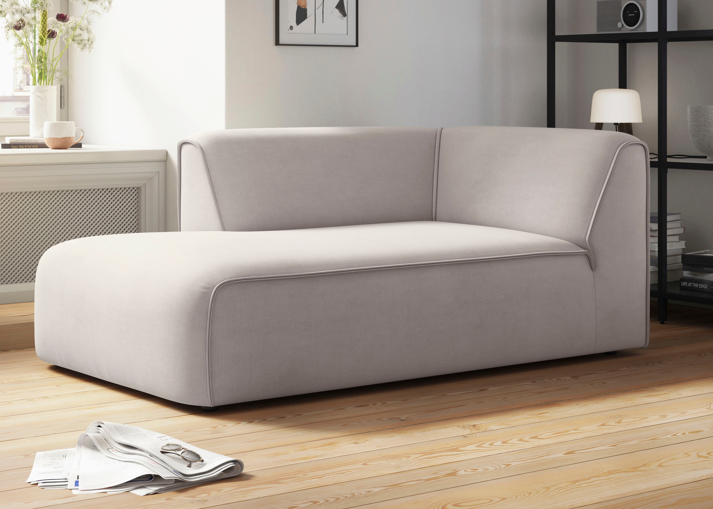 RAUM.ID Ottomane »Merid Chaiselongue, Maße B/T/H: 100/162/70 cm«, als Modul oder separat verwendbar, für individuelle Zusammenstellung