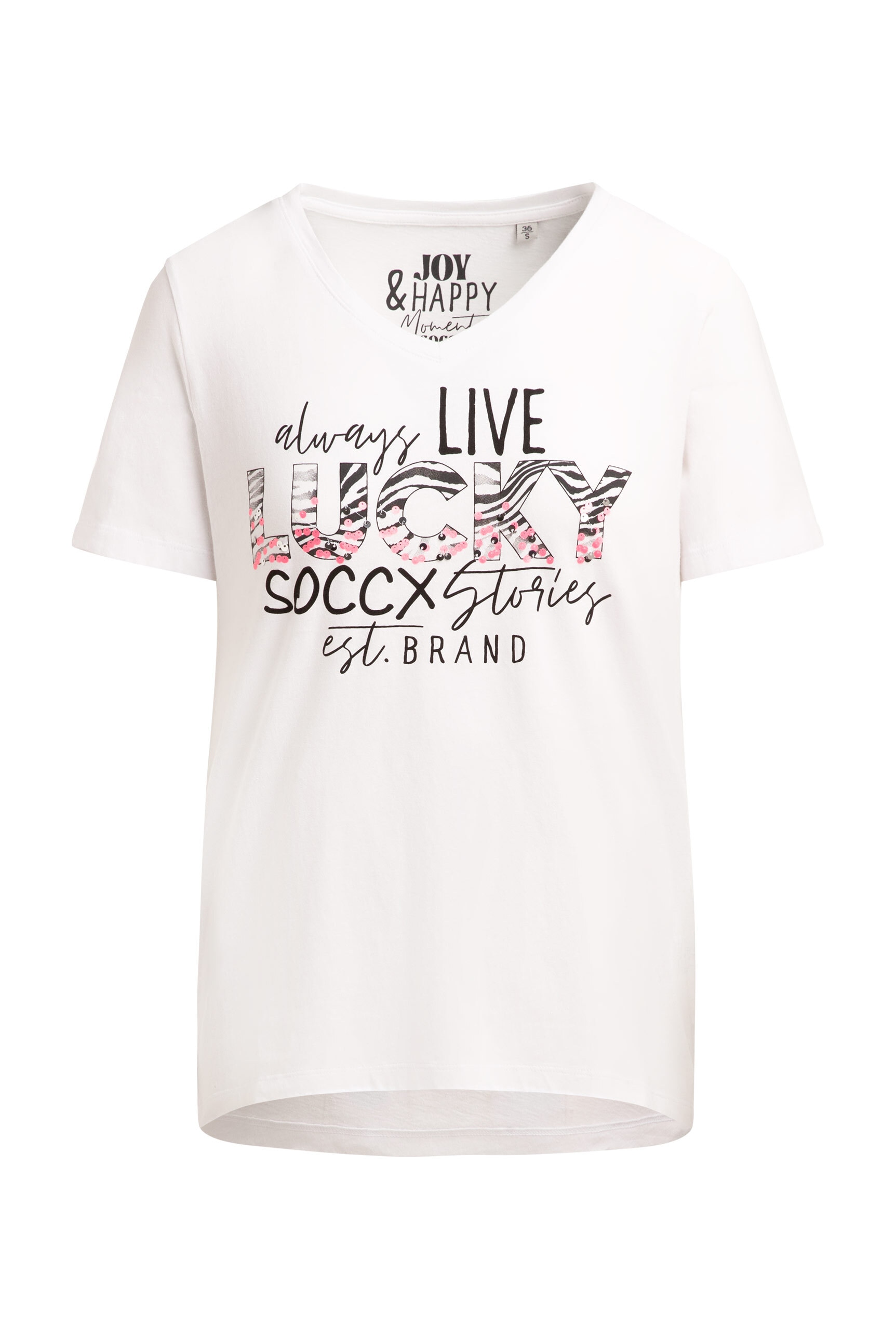 SOCCX V-Shirt aus Baumwolle