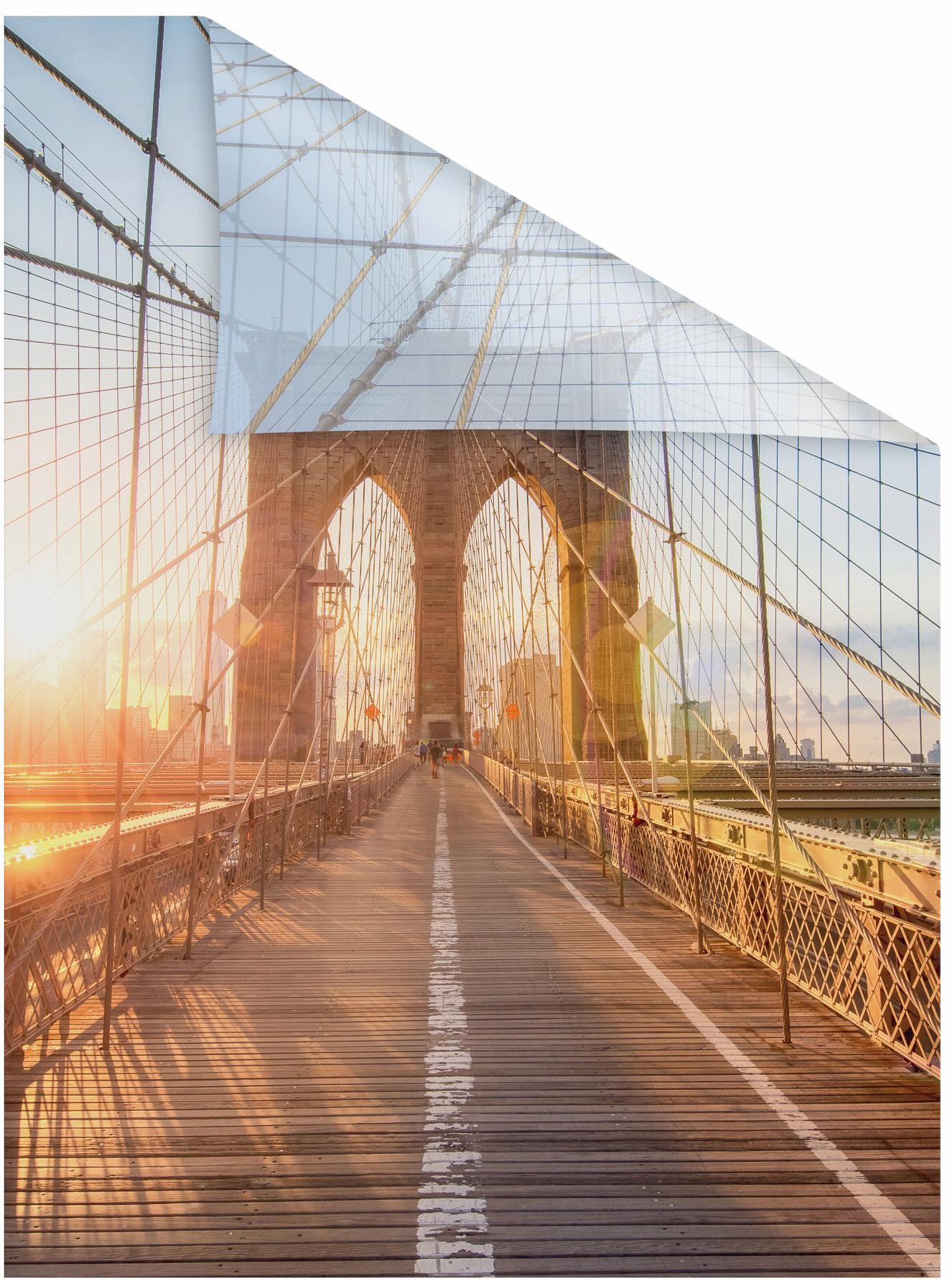 LICHTBLICK ORIGINAL Fensterfolie "Brooklyn Bridge" 1 Stk. blickdicht strukt günstig online kaufen