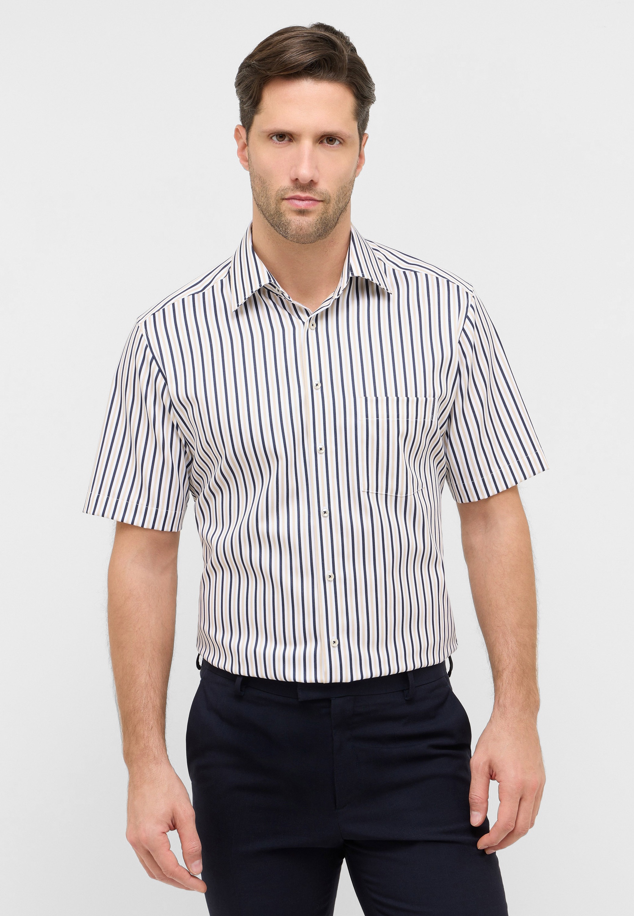 Eterna Kurzarmhemd "MODERN FIT" NON IRON (bügelfrei) günstig online kaufen