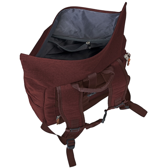 travelite Laptoprucksack »Basics Rollup, bordeaux« | BAUR