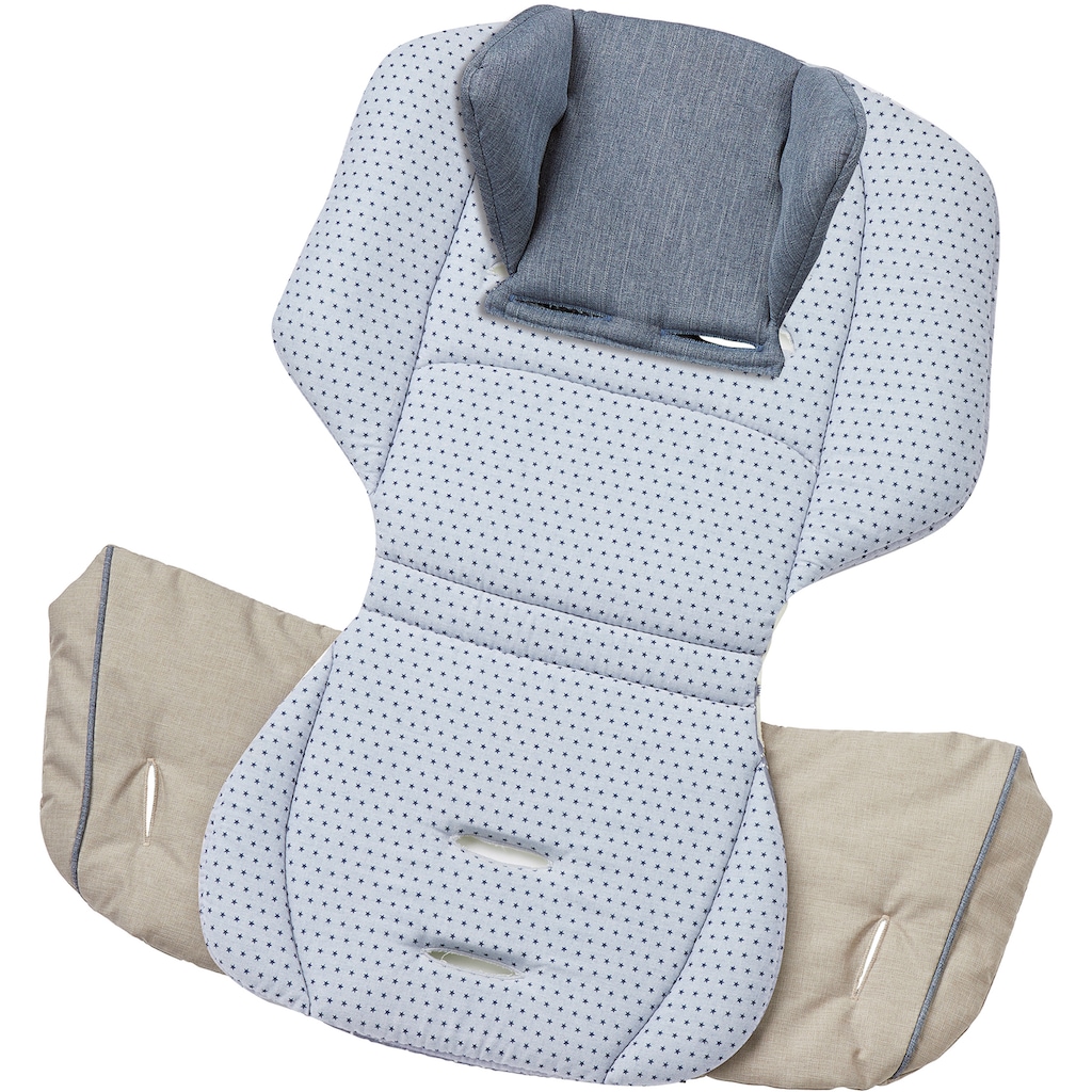 Gesslein Kombi-Kinderwagen »F6 Air+, schwarz/tabak, beige meliert/Sterne marine/jeansblau«, mit Tragetasche C2 Compact; zum Teil aus recyceltem Material