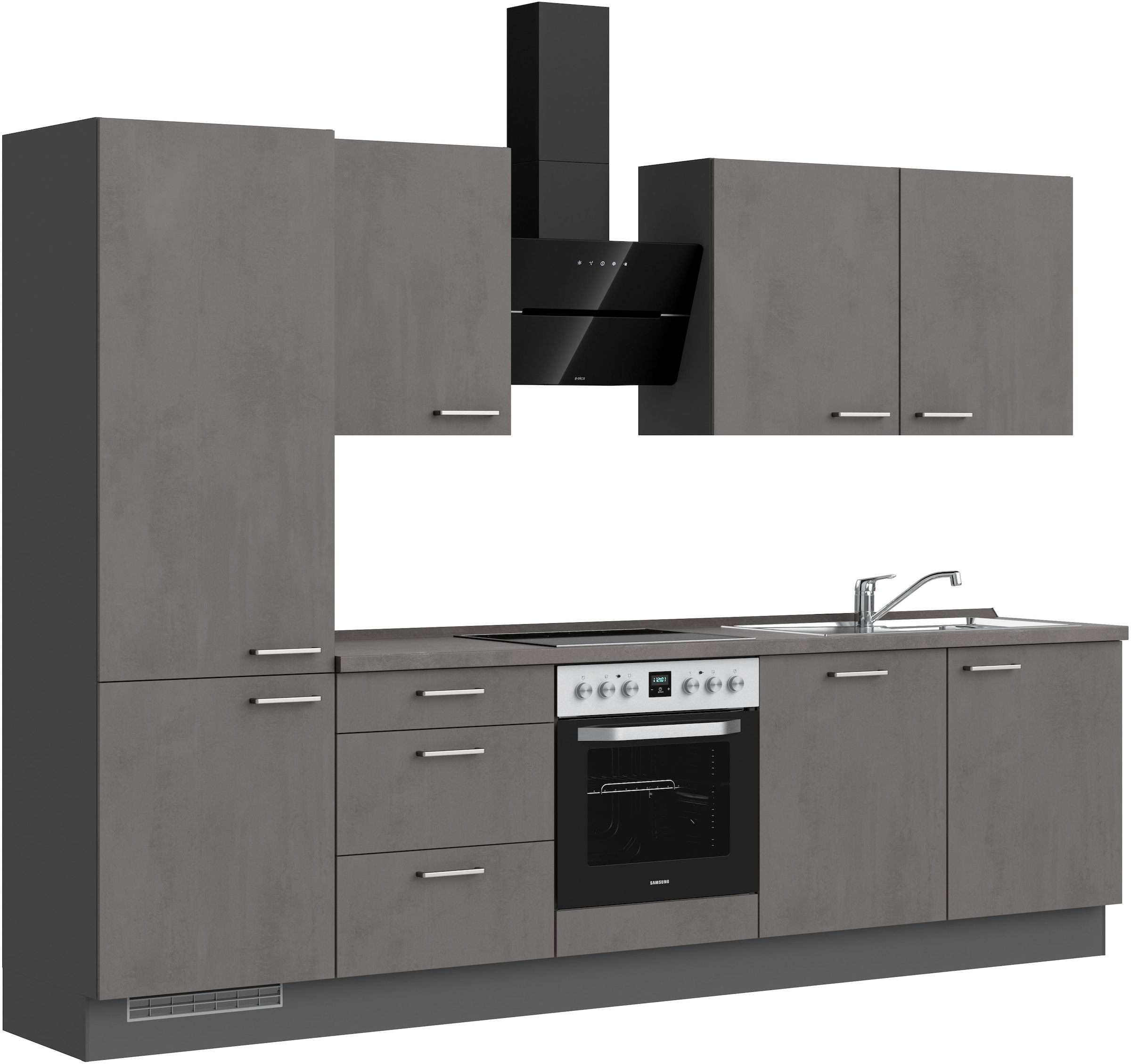 nobilia® Küchenzeile »"Riva II"«, vormontiert, Ausrichtung wählbar, Breite 300 cm, wahlw. mit E-Geräten