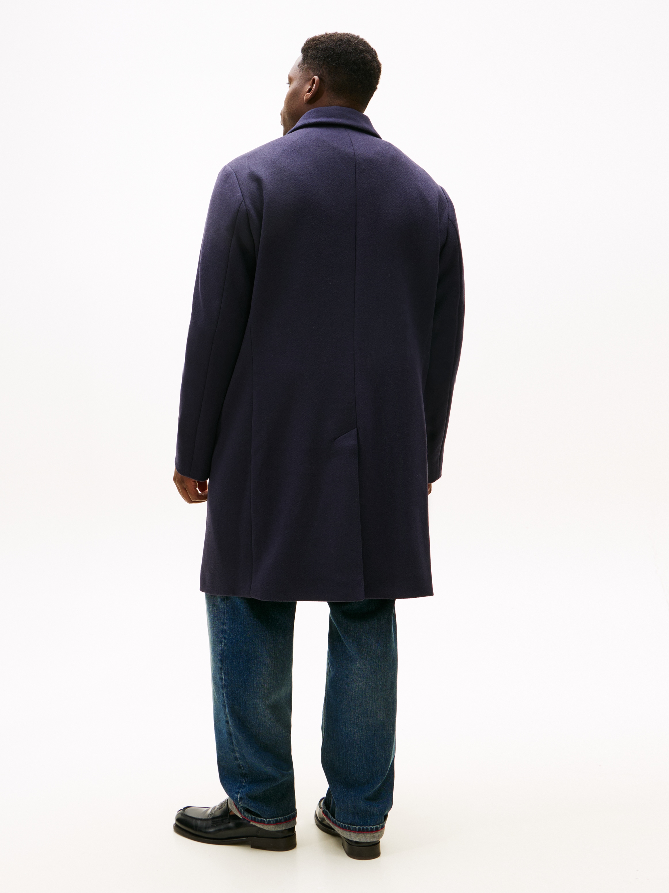 Tommy Hilfiger Big & Tall Wollmantel »BT-DC WOOL MIX«, Große Größen, Reverskragen
