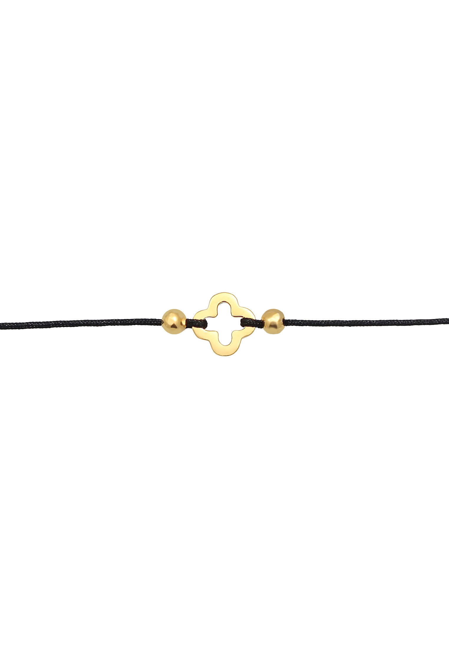 Elli Choker »Halskette Choker Nylon Kleeblatt Glück Bead 925 Silber«