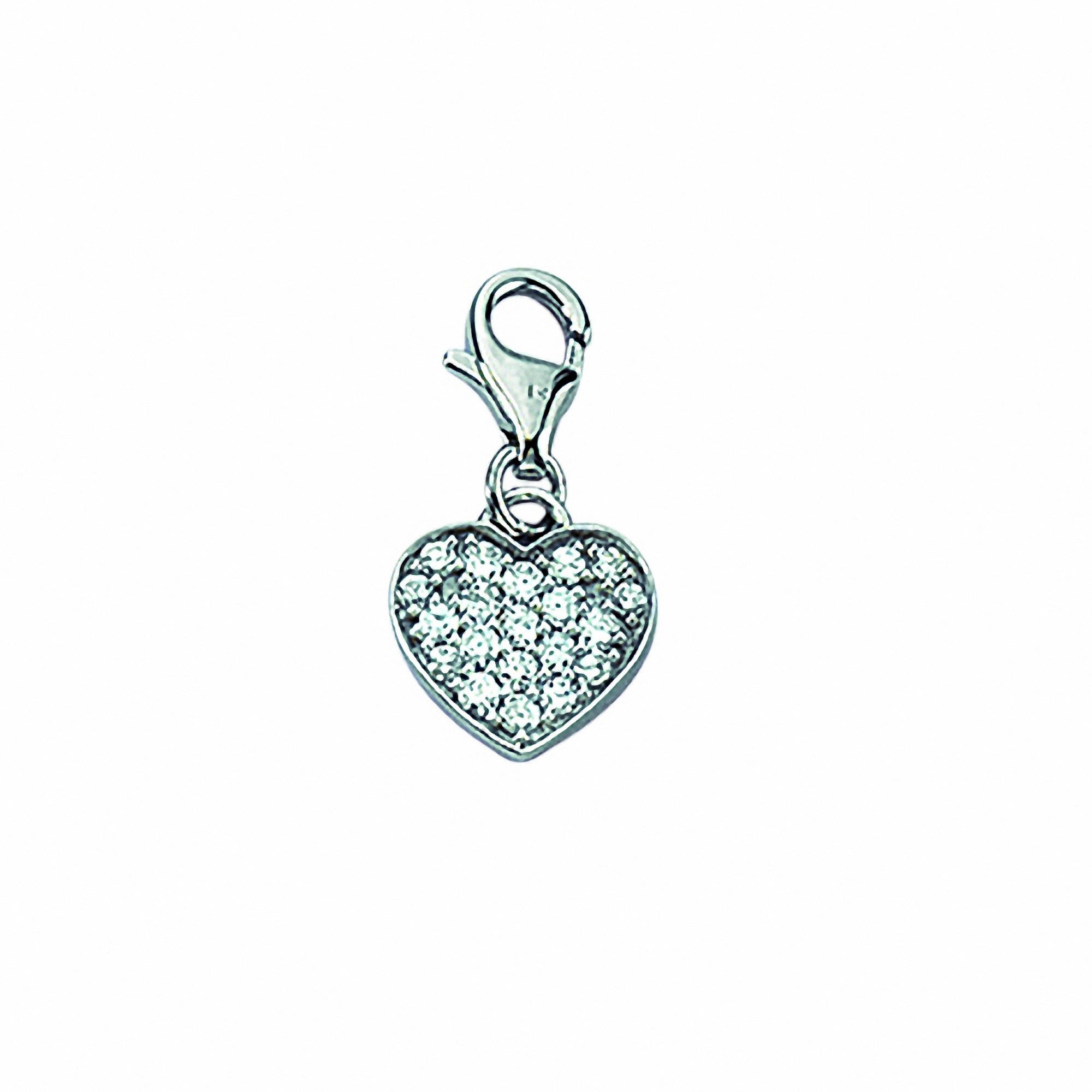 Charm-Einhänger »Damen Silberschmuck 925 Silber Charms Anhänger Herz mit Zirkonia«,...