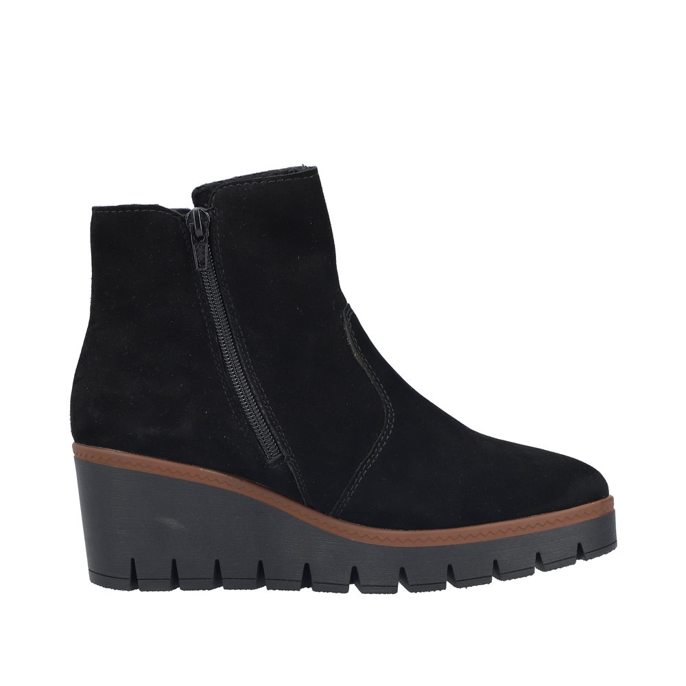 Rieker Winterstiefelette, Keilboots, Basic-Stiefelette mit Innenreißverschluss, schmale Form