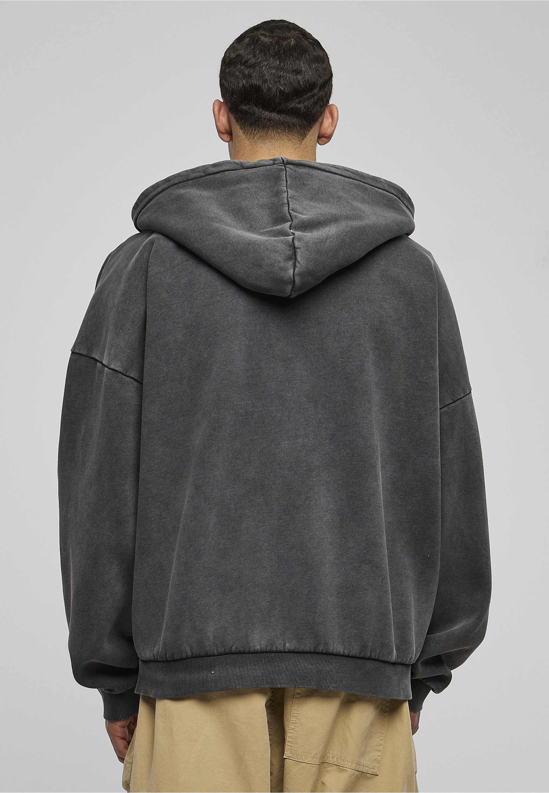 URBAN CLASSICS Neopren-Hoodie »Urban Classics Herren Heavy Stone Washed 90's Zip Hoodie« 1 Stk.