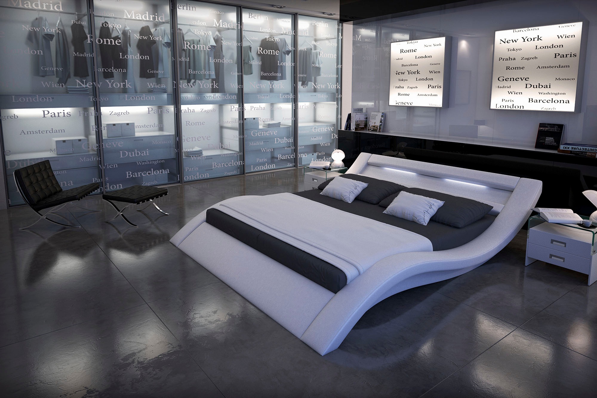 SalesFever Polsterbett "Komfortables Kunstlederbett für erholsamen Schlaf" günstig online kaufen