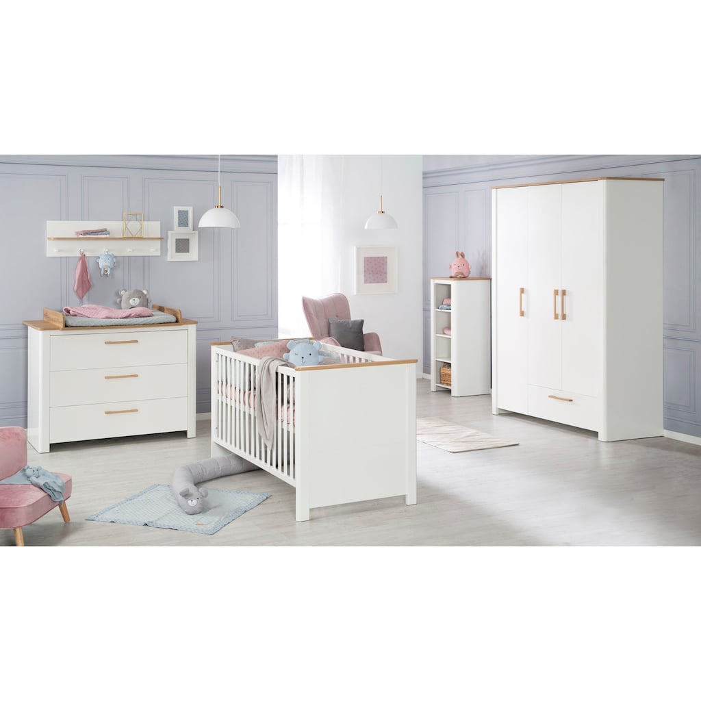 roba® Babyzimmer-Komplettset »Ava«, (Set, 3 St., Kinderbett, Wickelkommode, Kleiderschrank), mit Kinderbett, Wickelkommode und Kleiderschrank; Made in Europe