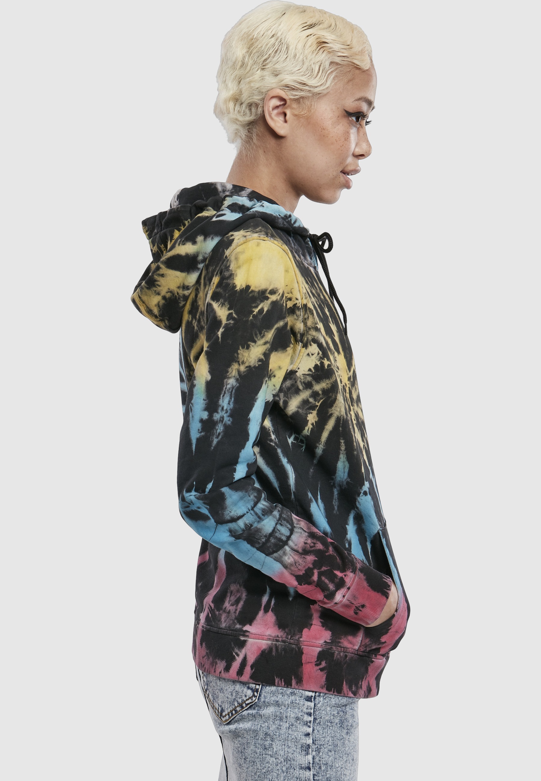URBAN CLASSICS Kapuzenpullover »Urban Classics Damen Ladies Tie Dye Hoody« 1 Stk.