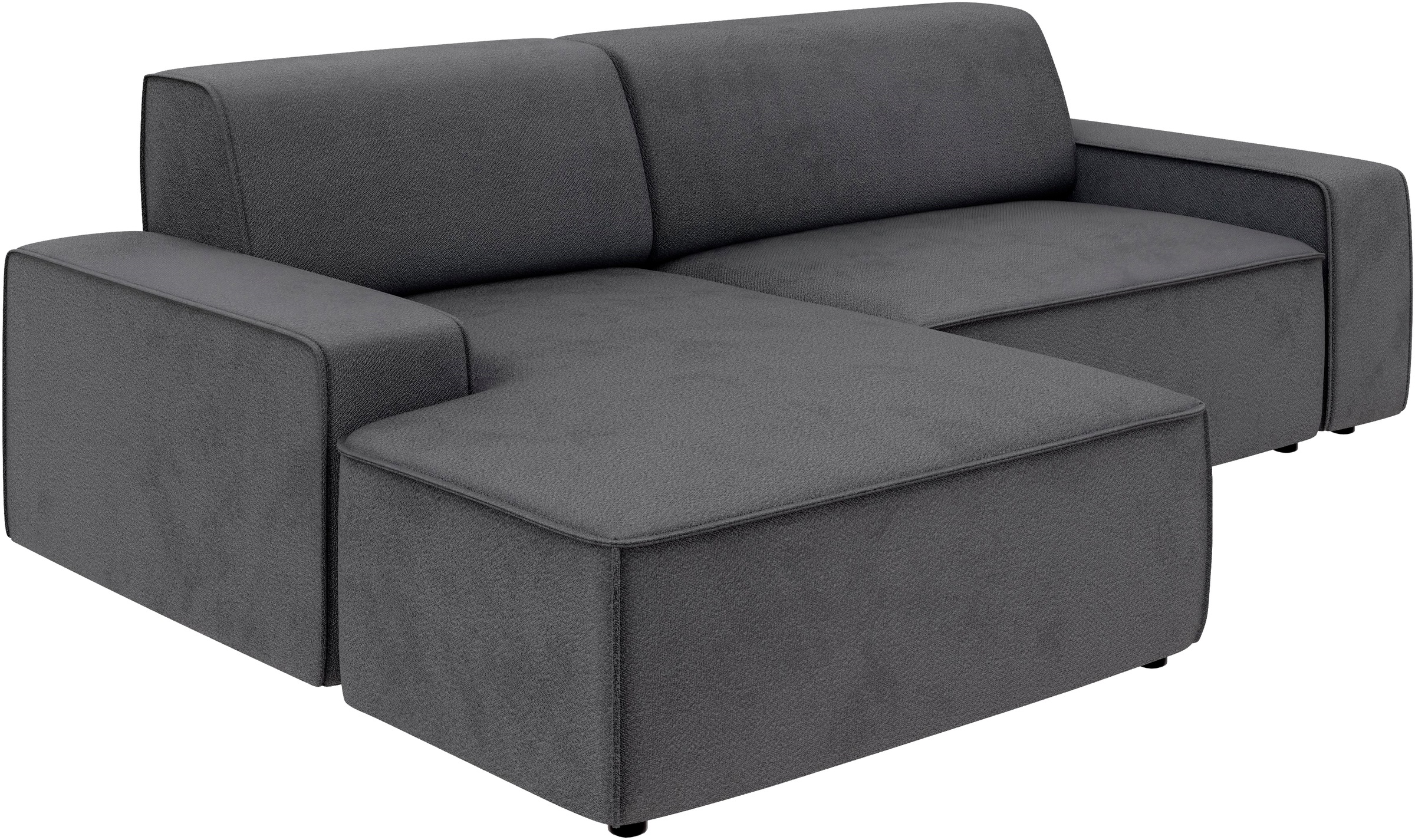 TRENDMANUFAKTUR Ecksofa »Graz, wahlweise mit Sitzvorschub und Bettkasten, L-Form, Breite 246 cm«, in Cord-, haustierfreundlichem LEO Struktur- oder LUMOS-3D-Bezug